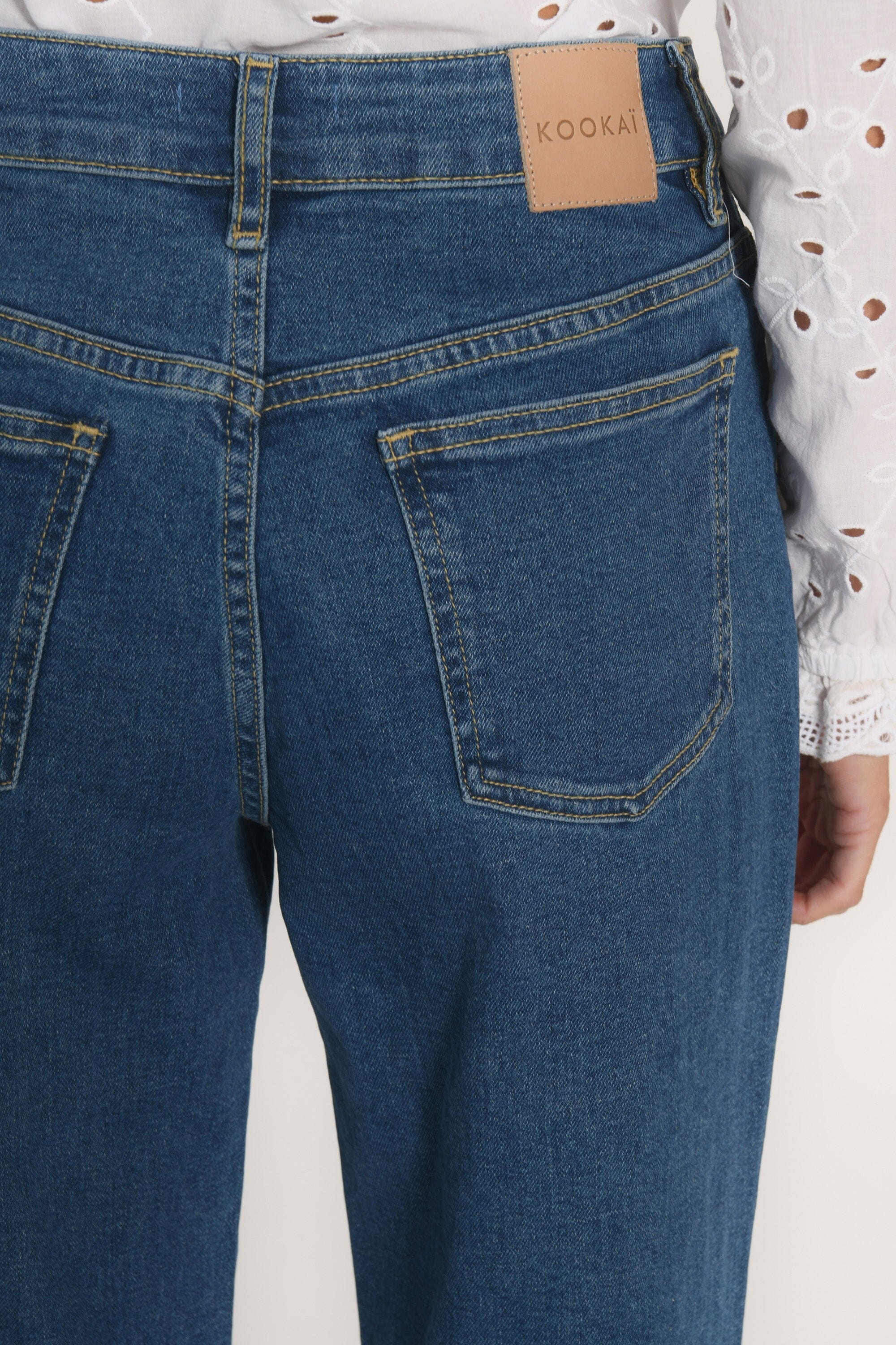 JEAN LARGE COTON RECYCLÉ ERA DOUBLE STONE PANTALON SPORTWEAR NEW KOOKAI Mode Kookai