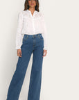 JEAN LARGE COTON RECYCLÉ ERA DOUBLE STONE PANTALON SPORTWEAR NEW KOOKAI Mode Kookai