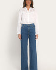 JEAN LARGE COTON RECYCLÉ ERA DOUBLE STONE PANTALON SPORTWEAR NEW KOOKAI Mode Kookai