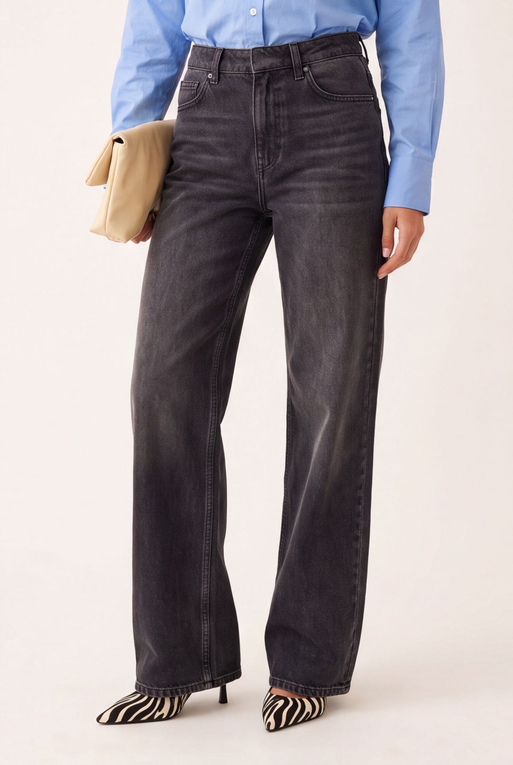 JEAN LARGE - DANYA - BLACK PANTALON SPORTWEAR NEW KOOKAI Mode Kookai