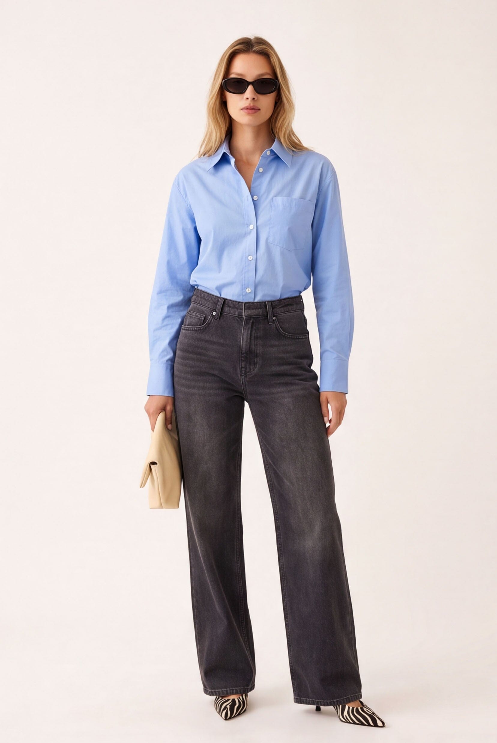 JEAN LARGE - DANYA - BLACK PANTALON SPORTWEAR NEW KOOKAI Mode Kookai