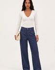 JEAN LARGE - DRAPER - STONE PANTALON SPORTWEAR NEW KOOKAI Mode Kookai
