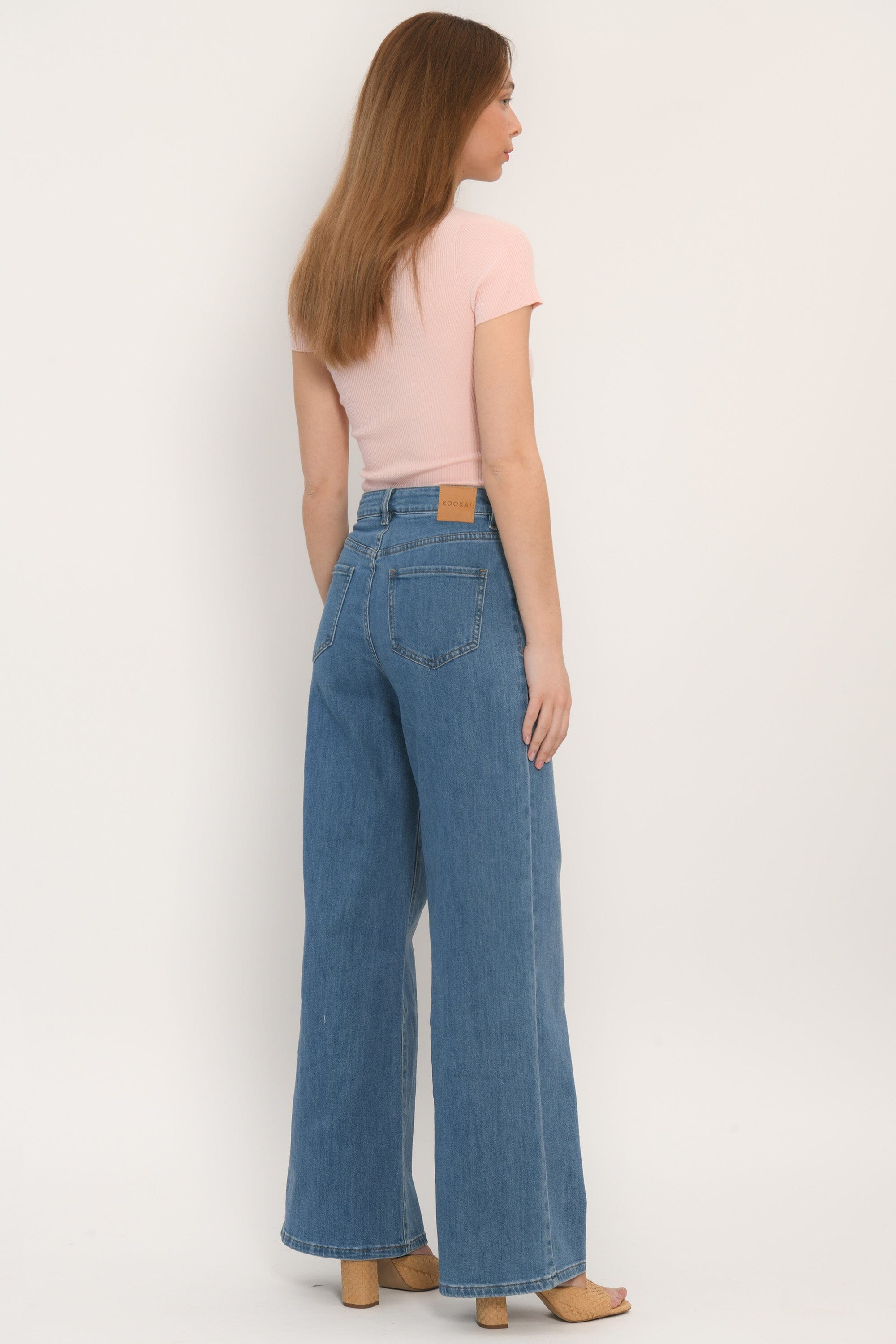JEAN LARGE SOUPLE - ATLANTA - STONE WASH PANTALON SPORTWEAR NEW KOOKAI Mode Kookai