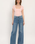 JEAN LARGE SOUPLE - ATLANTA - STONE WASH PANTALON SPORTWEAR NEW KOOKAI Mode Kookai