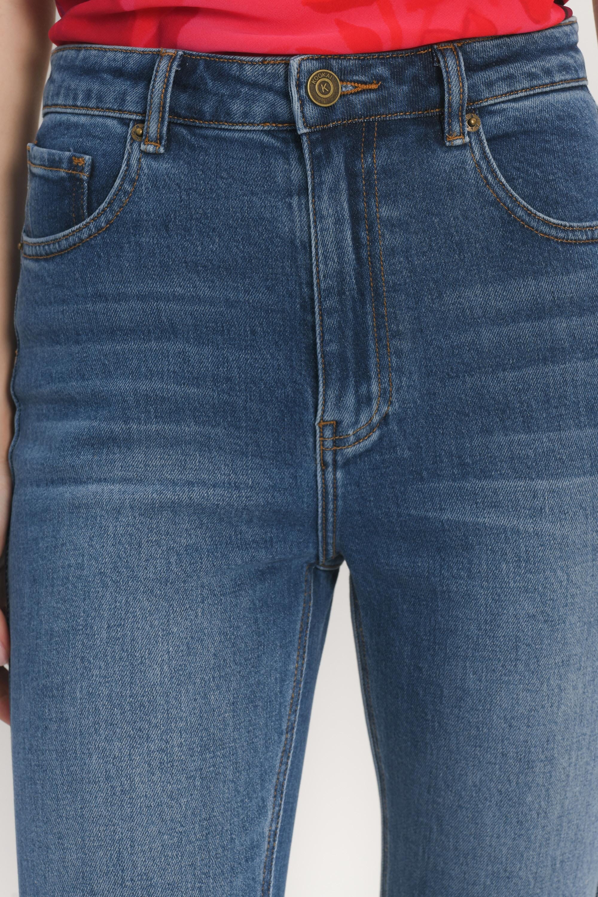 JEAN MUM - STONE WASH - ALBION PANTALON SPORTWEAR NEW KOOKAI Mode Kookai