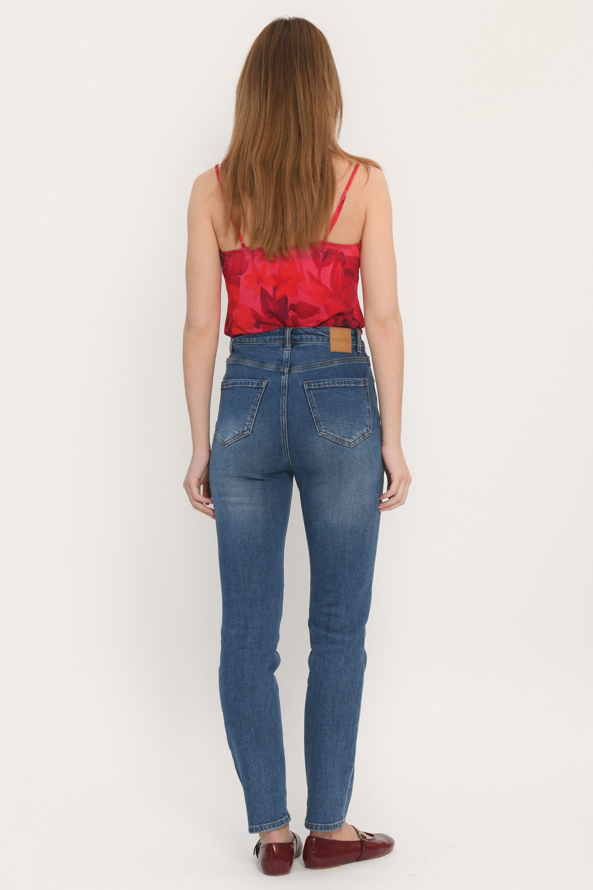JEAN MUM - STONE WASH - ALBION PANTALON SPORTWEAR NEW KOOKAI Mode Kookai
