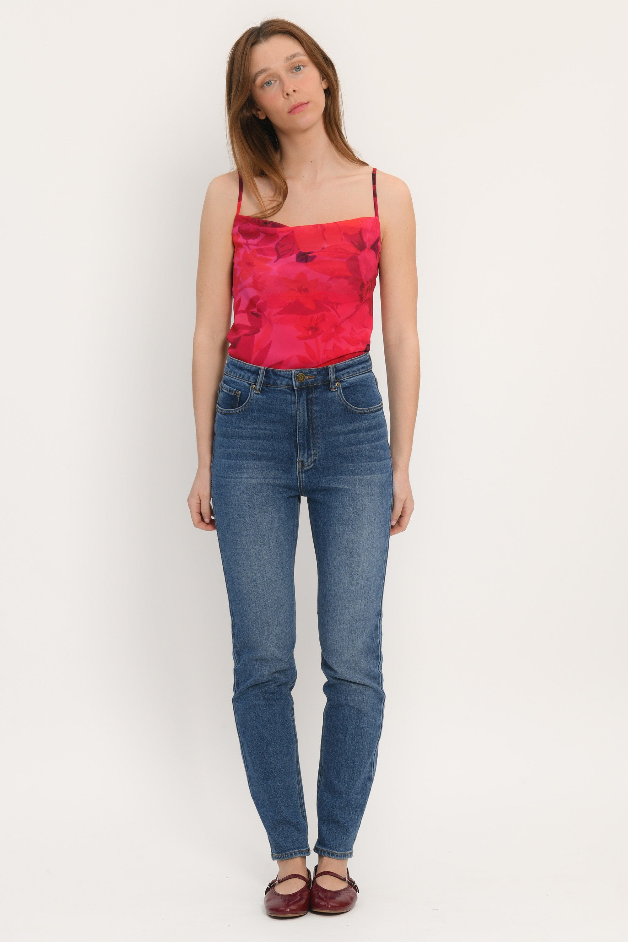 JEAN MUM - STONE WASH - ALBION PANTALON SPORTWEAR NEW KOOKAI Mode Kookai