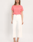 JEAN SPORTWEAR CROP - ANOUK - BLANC PANTALON SPORTWEAR NEW KOOKAI Mode Kookai