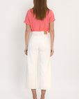 JEAN SPORTWEAR CROP - ANOUK - BLANC PANTALON SPORTWEAR NEW KOOKAI Mode Kookai