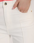 JEAN SPORTWEAR CROP - ANOUK - BLANC PANTALON SPORTWEAR NEW KOOKAI Mode Kookai
