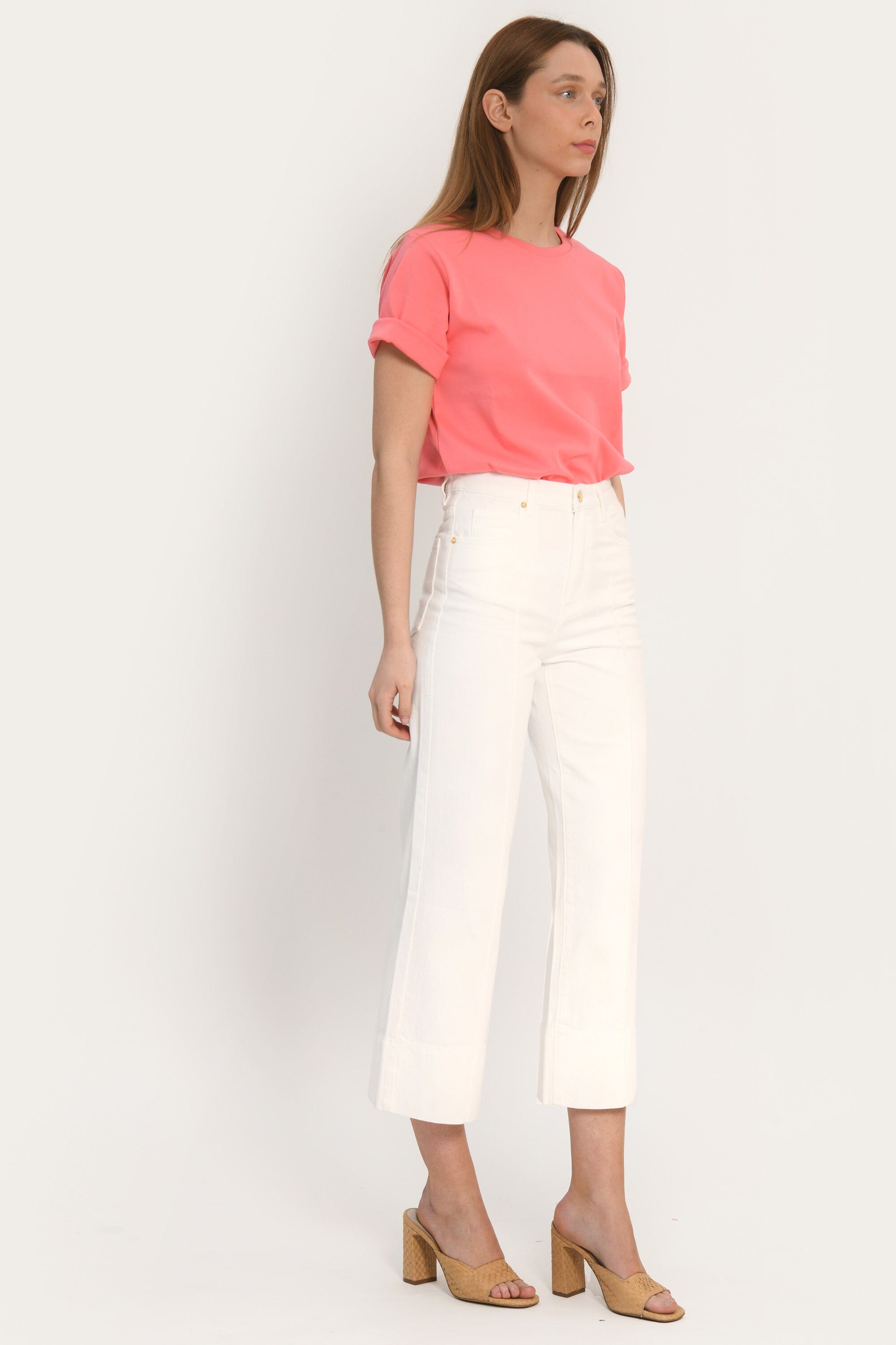 JEAN SPORTWEAR CROP - ANOUK - BLANC PANTALON SPORTWEAR NEW KOOKAI Mode Kookai