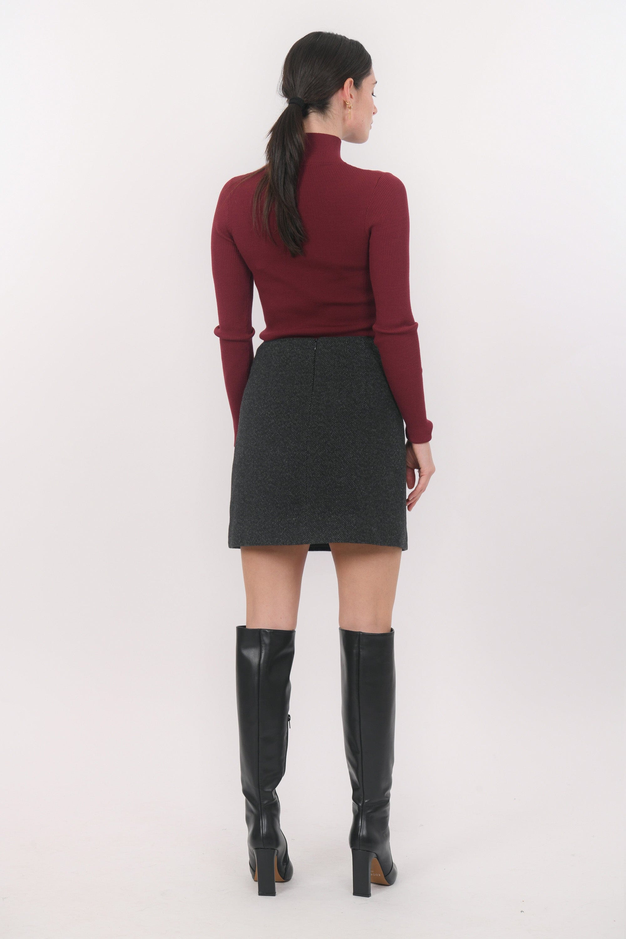 JUPE COURTE - BLONDIE - ANTHRACITE JUPE NEW KOOKAI Mode Kookai