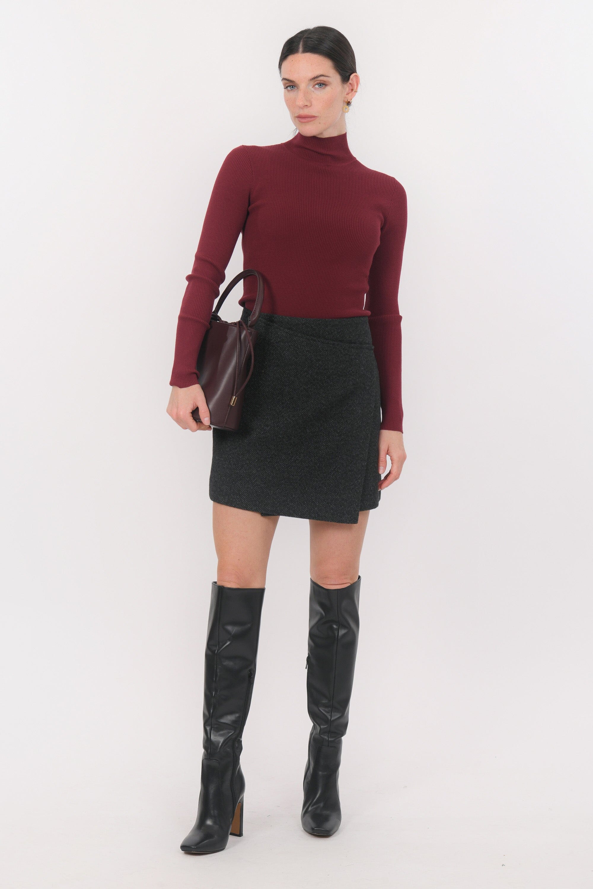 JUPE COURTE - BLONDIE - ANTHRACITE JUPE NEW KOOKAI Mode Kookai