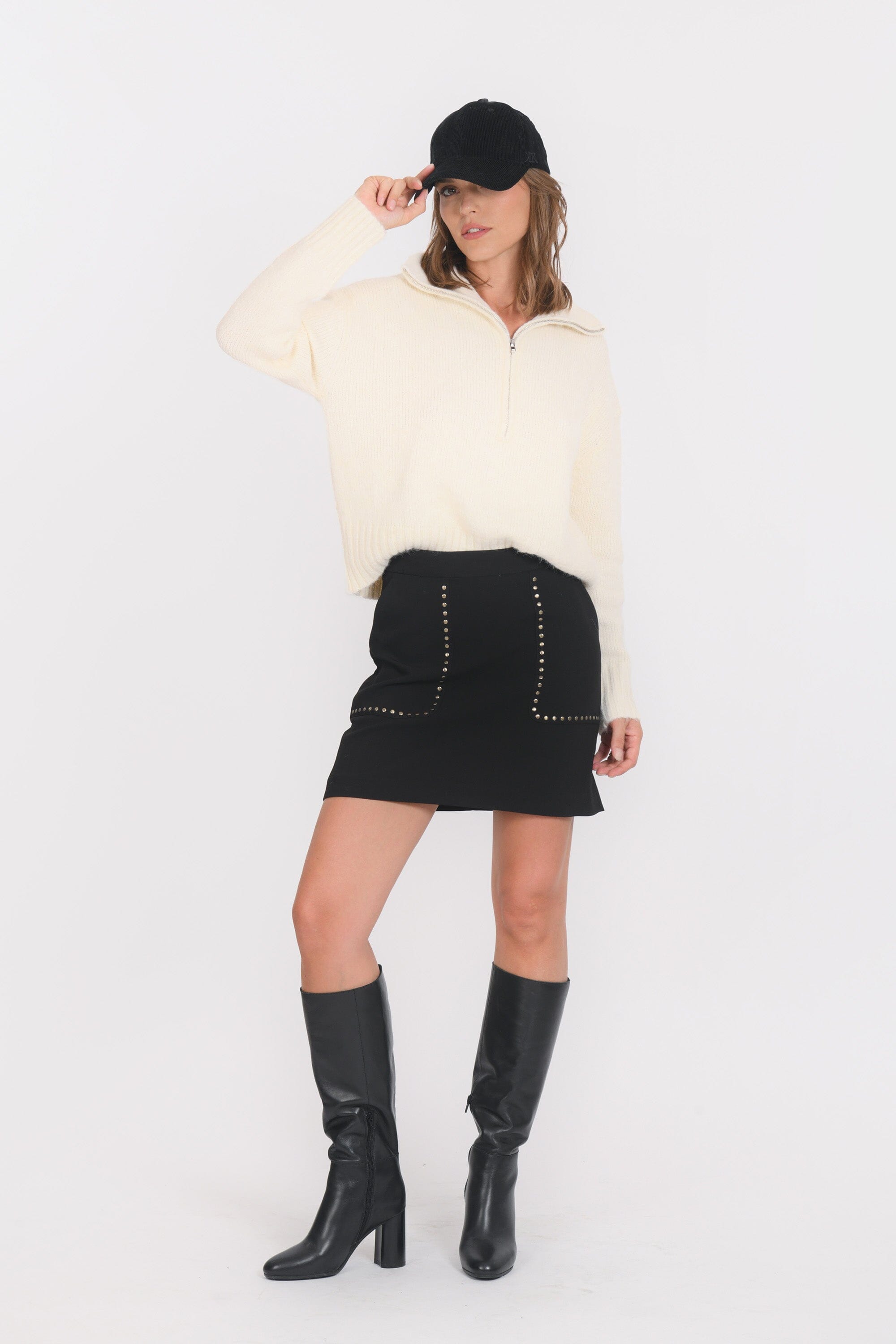 JUPE COURTE - BROOKLYN - NOIR JUPE NEW KOOKAI Mode Kookai