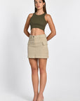 JUPE COURTE CARGO DANA BEIGE JUPE SPORTWEAR KOOKAI Mode Kookai