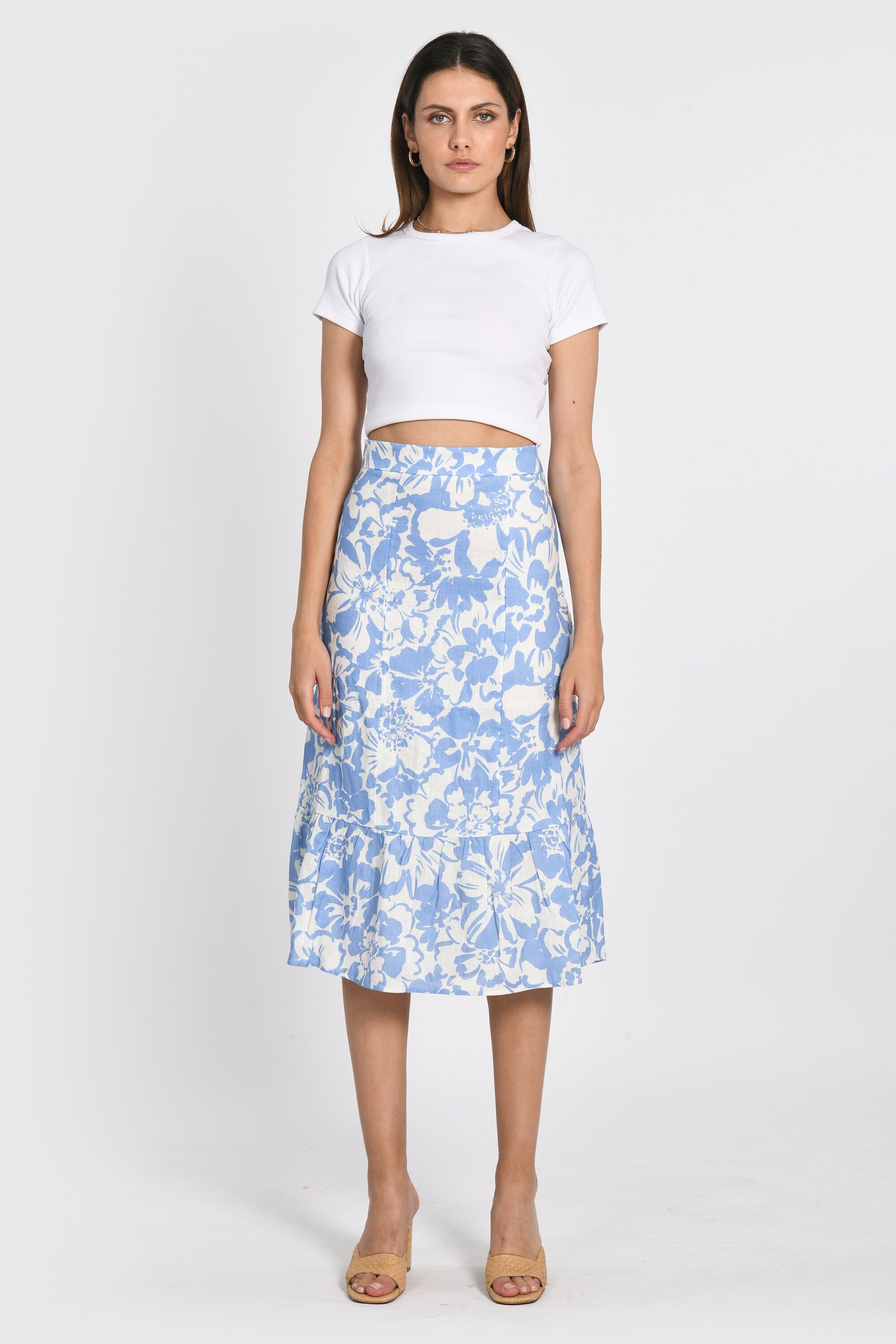 JUPE EN LIN FLORA PRINTED JUPE KOOKAI Mode Kookai