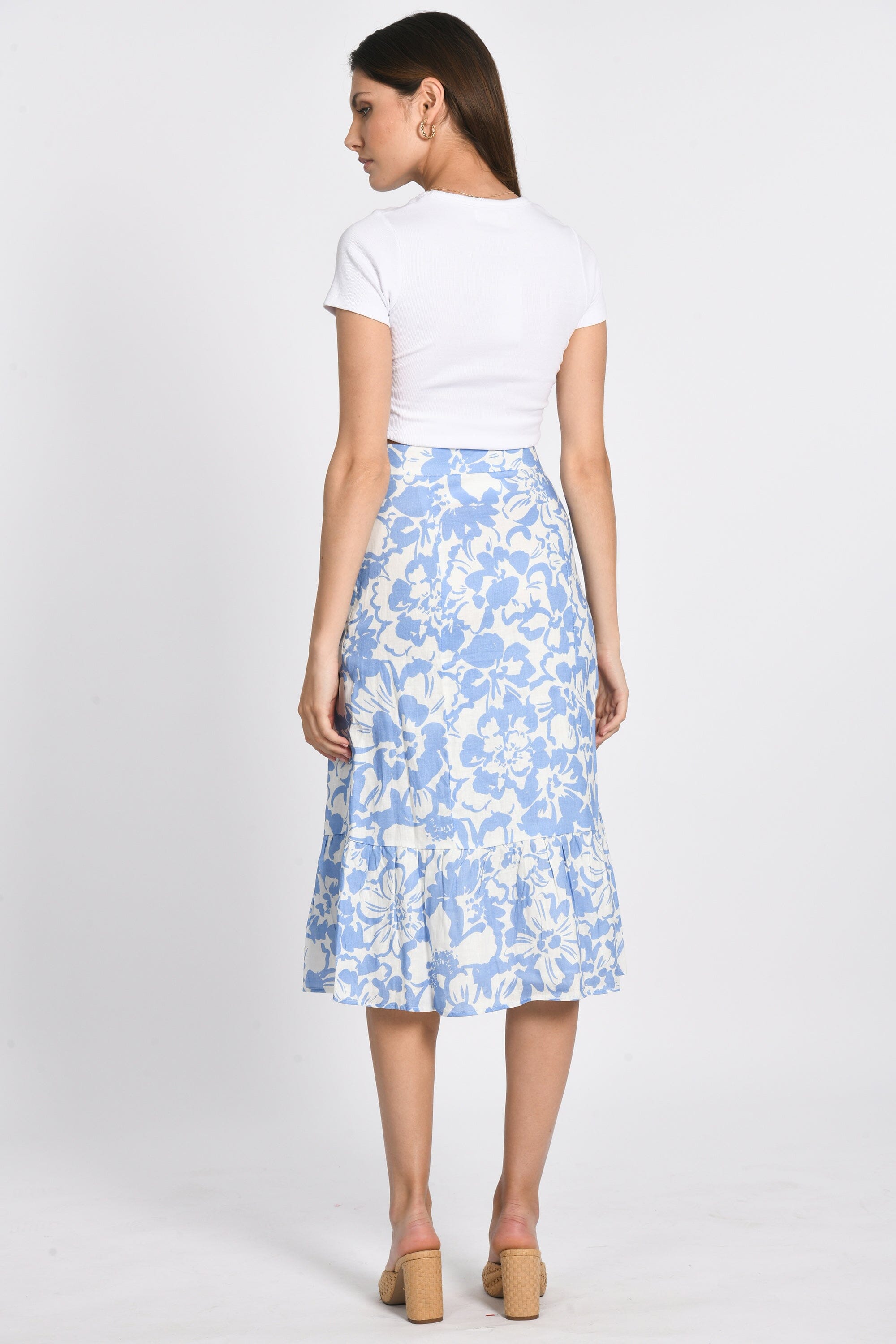 JUPE EN LIN FLORA PRINTED JUPE KOOKAI Mode Kookai