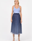 JUPE LONGUE BRIANA BLUE/GOLD JUPE KOOKAI Mode Kookai