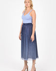 JUPE LONGUE BRIANA BLUE/GOLD JUPE KOOKAI Mode Kookai