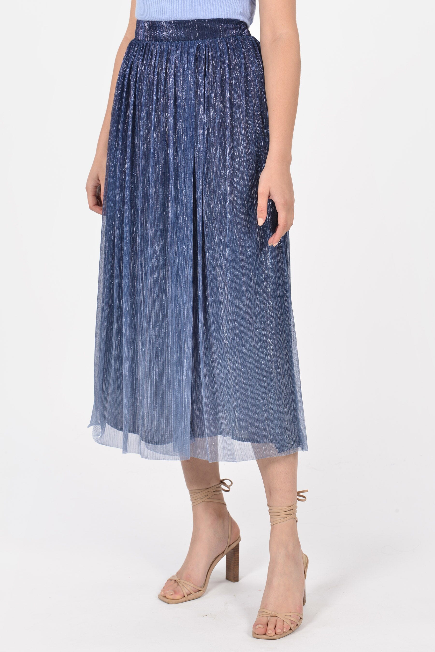 JUPE LONGUE BRIANA BLUE/GOLD JUPE KOOKAI Mode Kookai