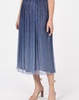 JUPE LONGUE BRIANA BLUE/GOLD JUPE KOOKAI Mode Kookai