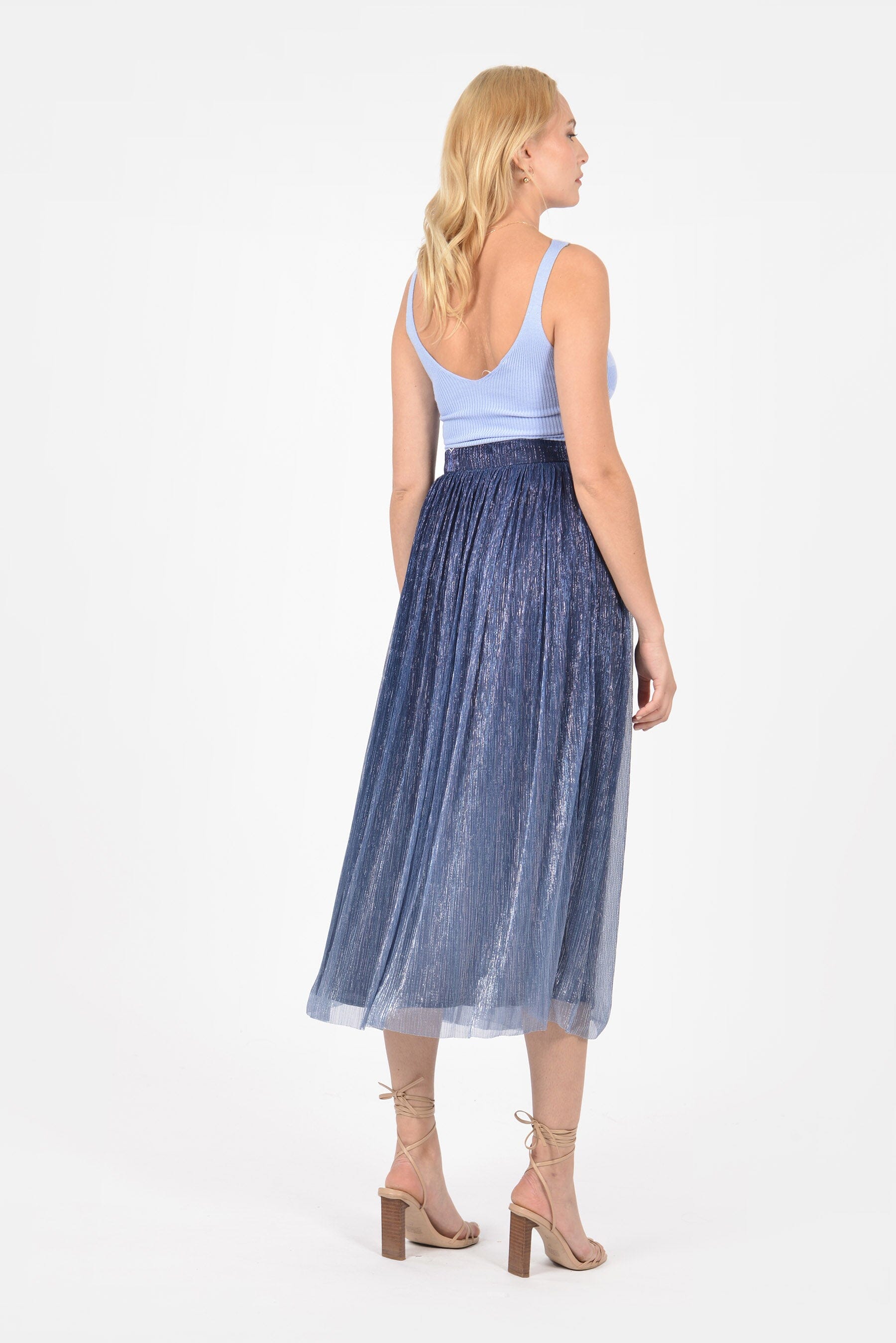 JUPE LONGUE BRIANA BLUE/GOLD JUPE KOOKAI Mode Kookai