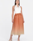 JUPE LONGUE BRIANA ORANGE/GOLD JUPE KOOKAI Mode Kookai