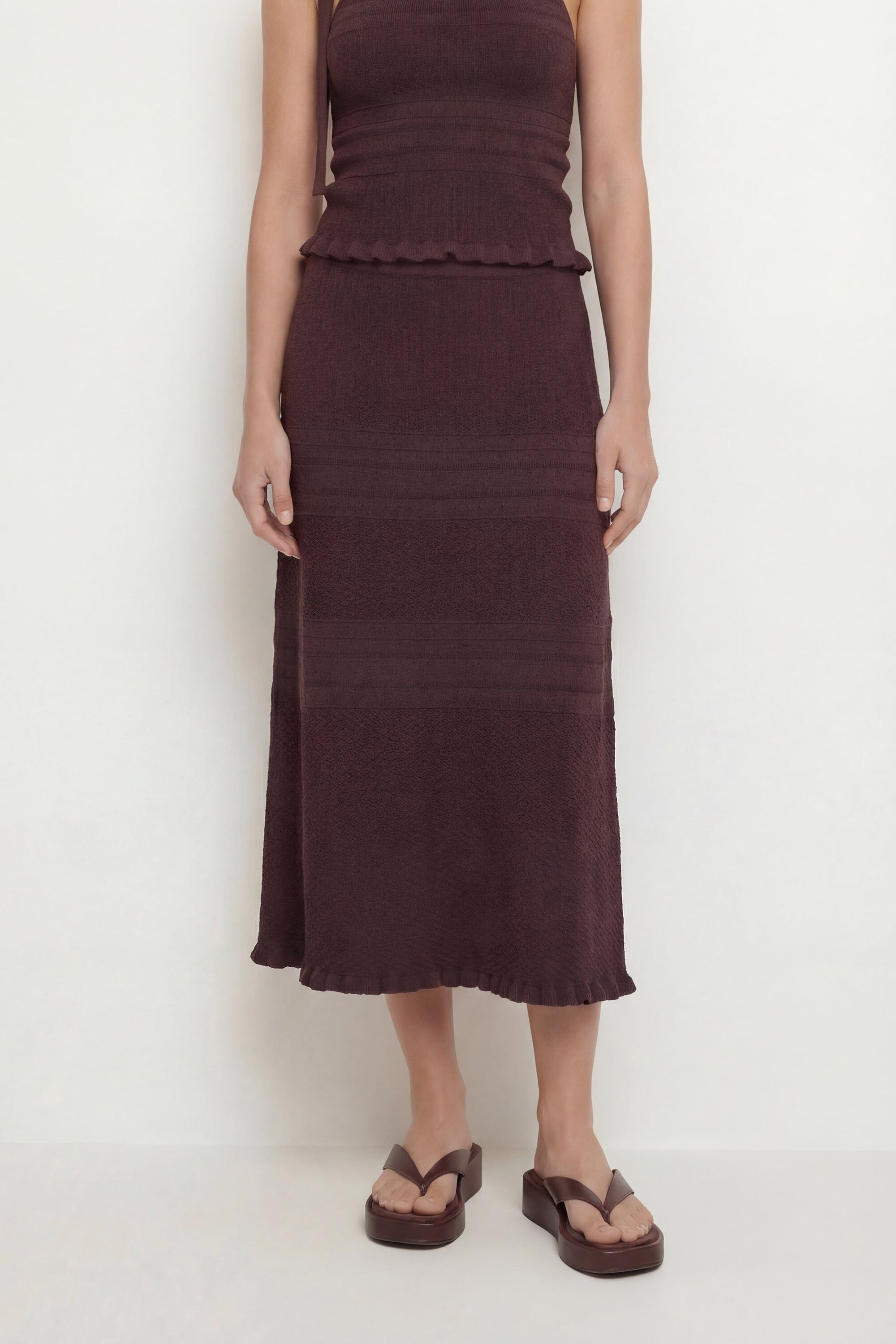 JUPE LONGUE - CLYE - CHOCOLAT JUPE NEW KOOKAI Mode Kookai