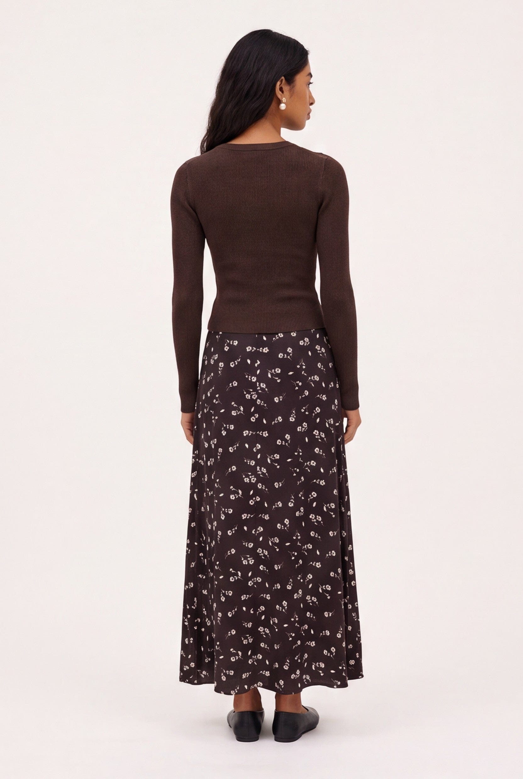 JUPE LONGUE - DELILAH - CHOCOLAT JUPE NEW KOOKAI Mode Kookai