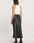 JUPE LONGUE SIA SATIN NOIR JUPE NEW KOOKAI Mode Kookai
