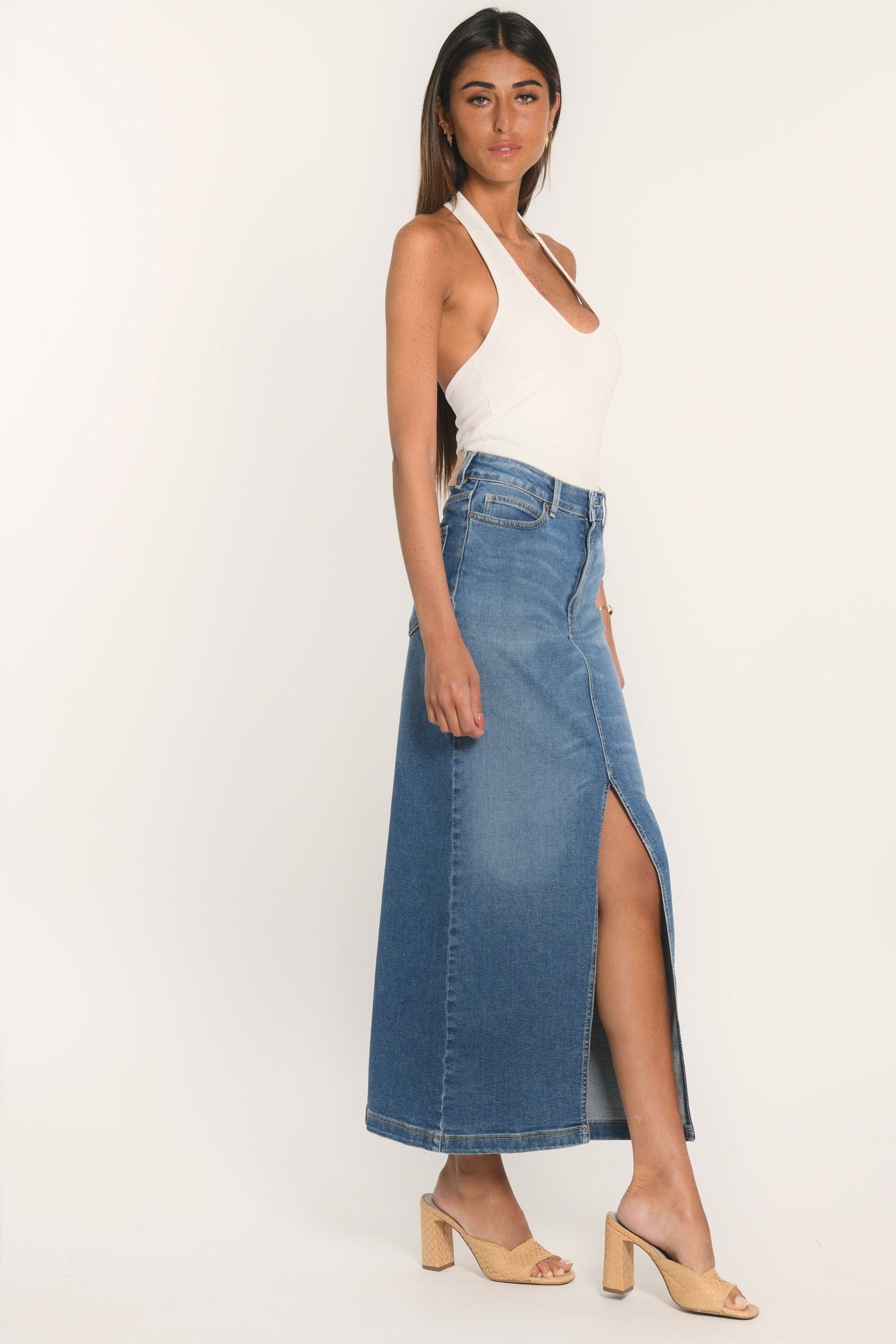 JUPE MIDI - ALBERTINA - BLEACH JUPE SPORTWEAR NEW KOOKAI Mode Kookai