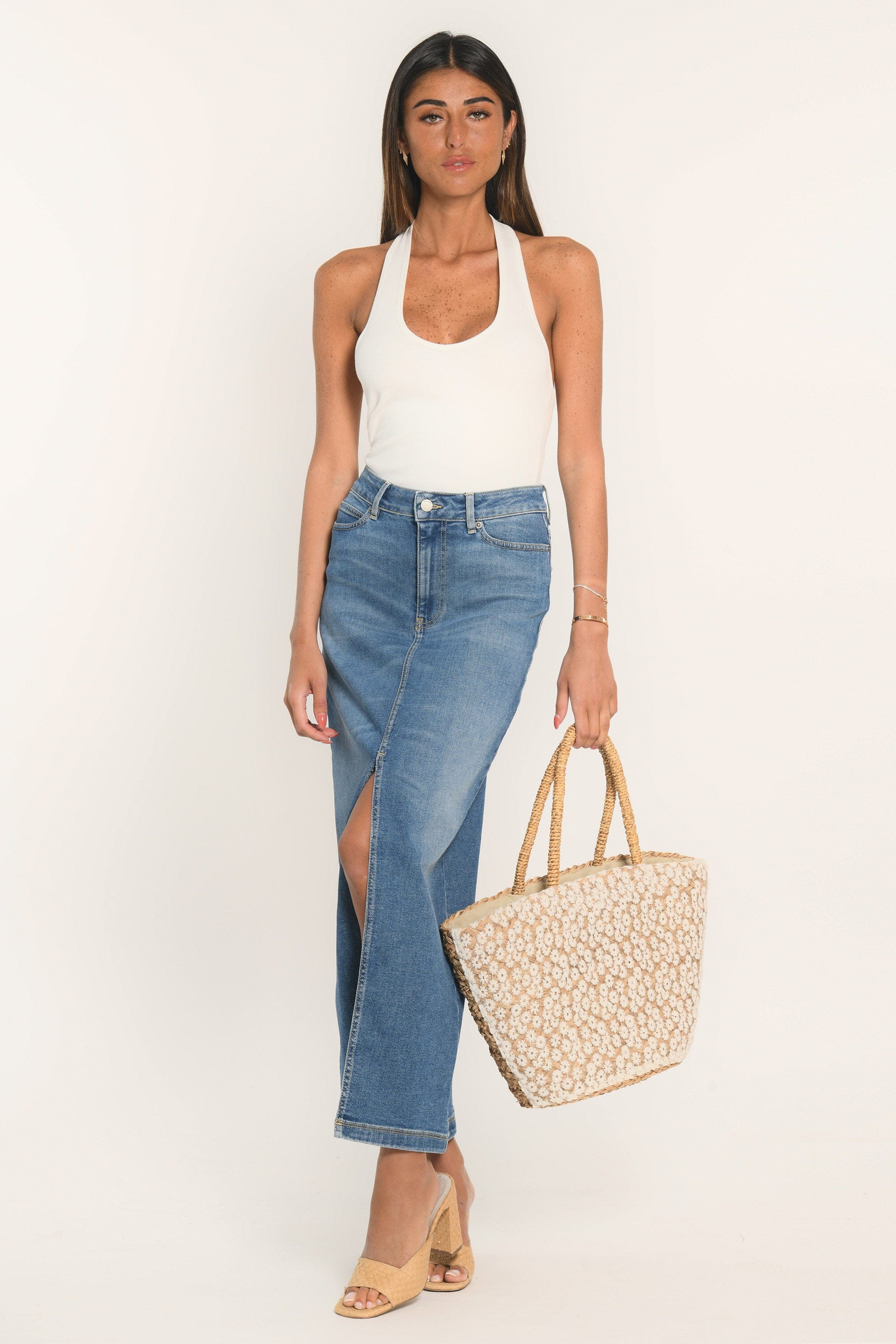 JUPE MIDI - ALBERTINA - BLEACH JUPE SPORTWEAR NEW KOOKAI Mode Kookai
