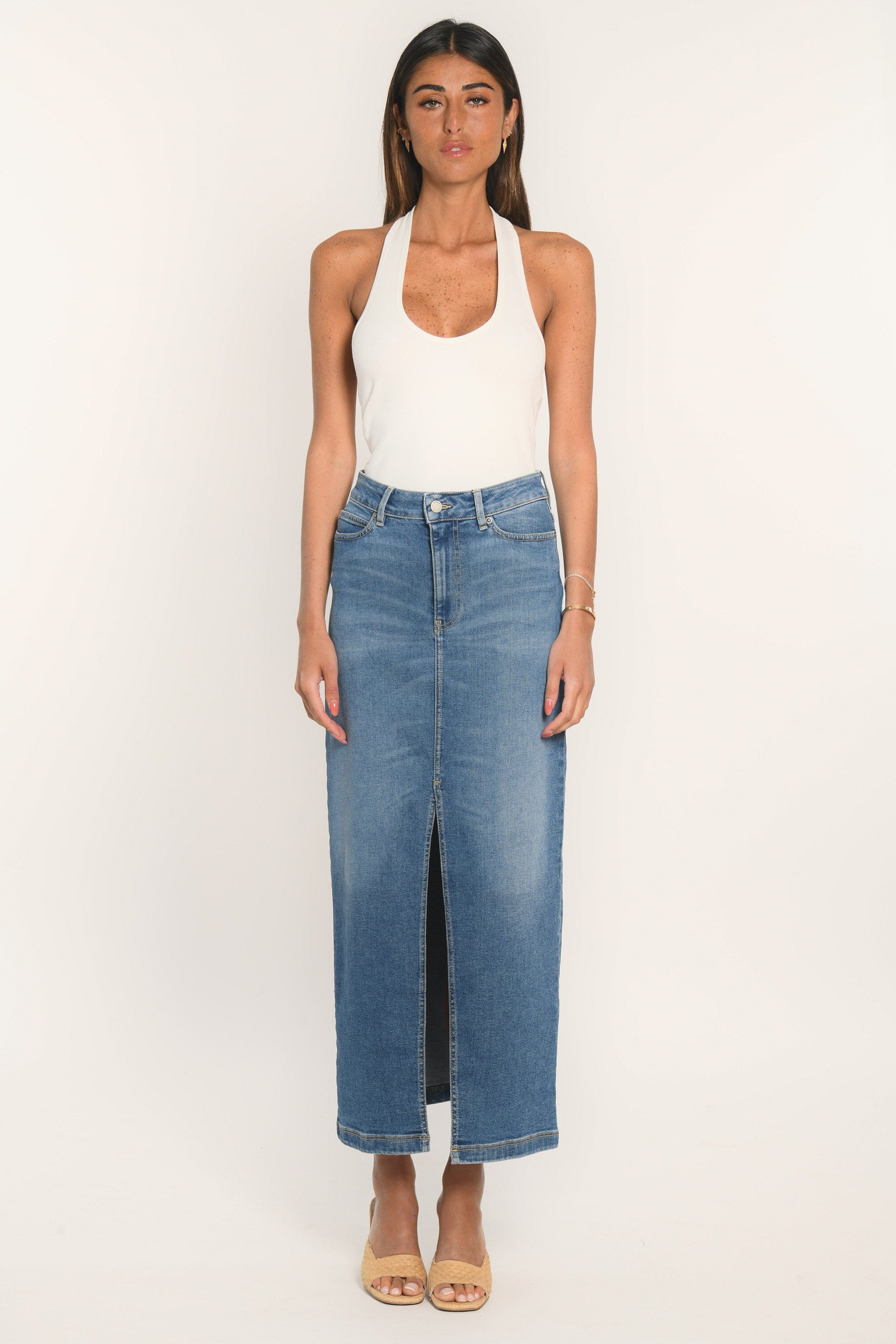 JUPE MIDI - ALBERTINA - BLEACH JUPE SPORTWEAR NEW KOOKAI Mode Kookai