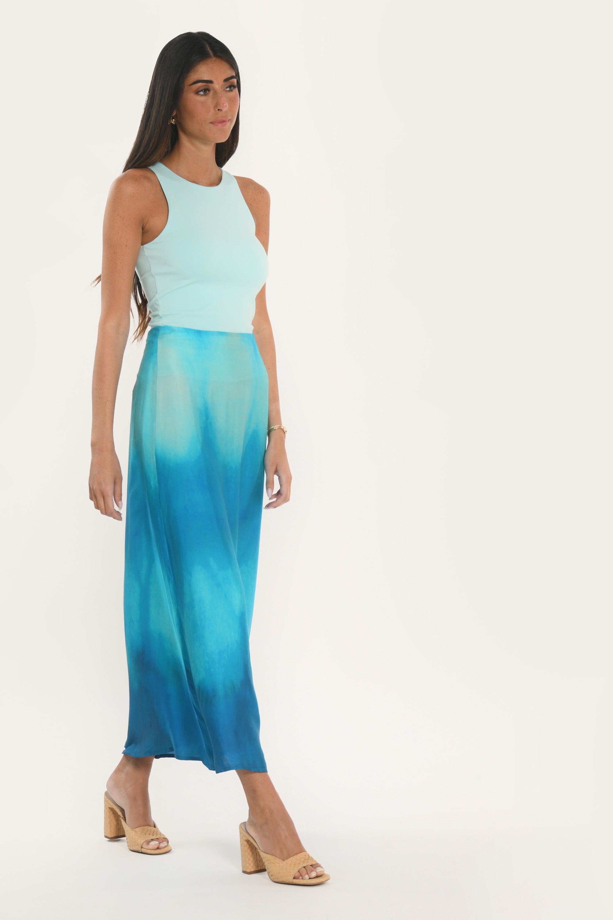 JUPE MIDI - AURORA - CYAN JUPE NEW KOOKAI Mode Kookai