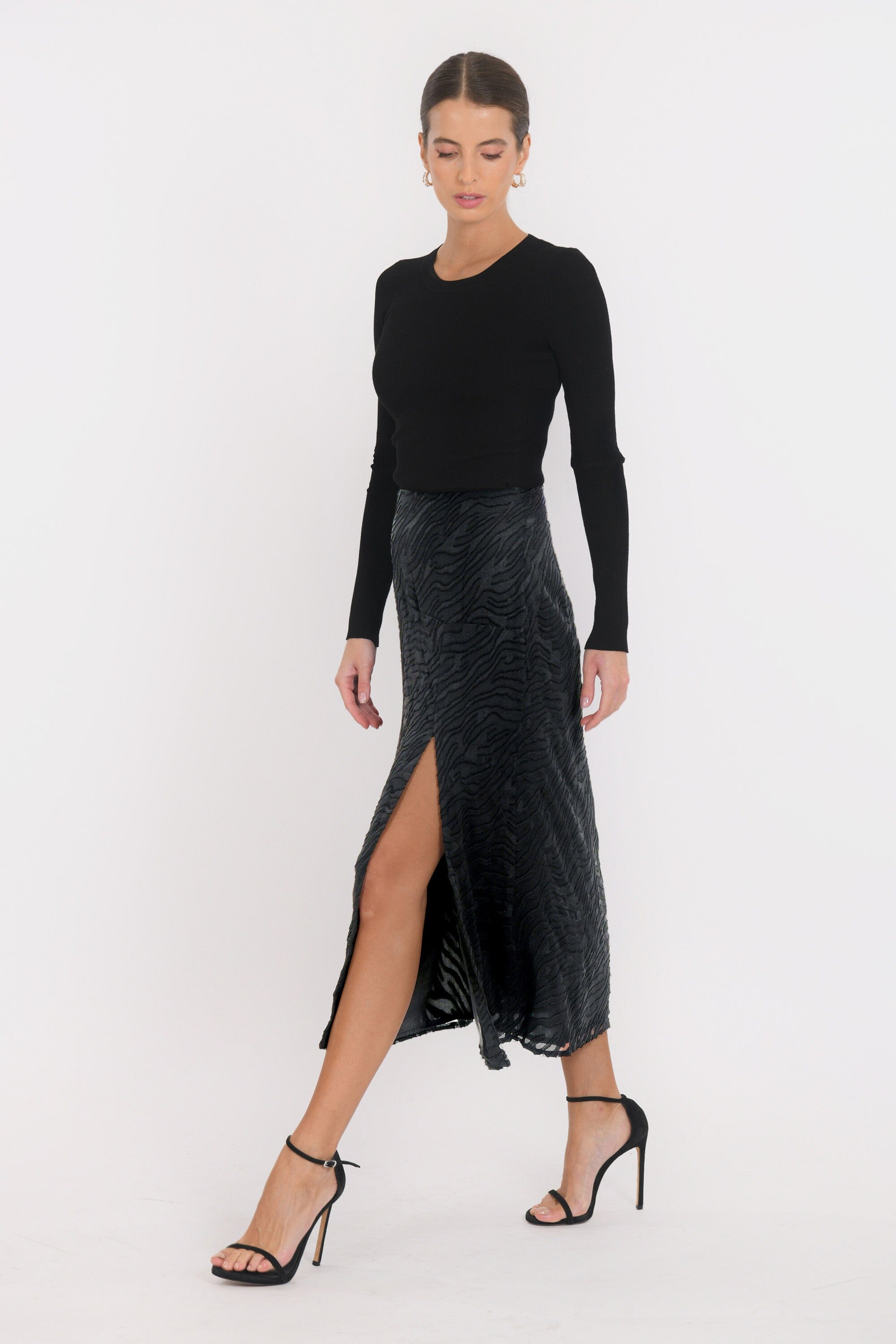 JUPE MIDI - BENNY - NOIR JUPE NEW KOOKAI Mode Kookai