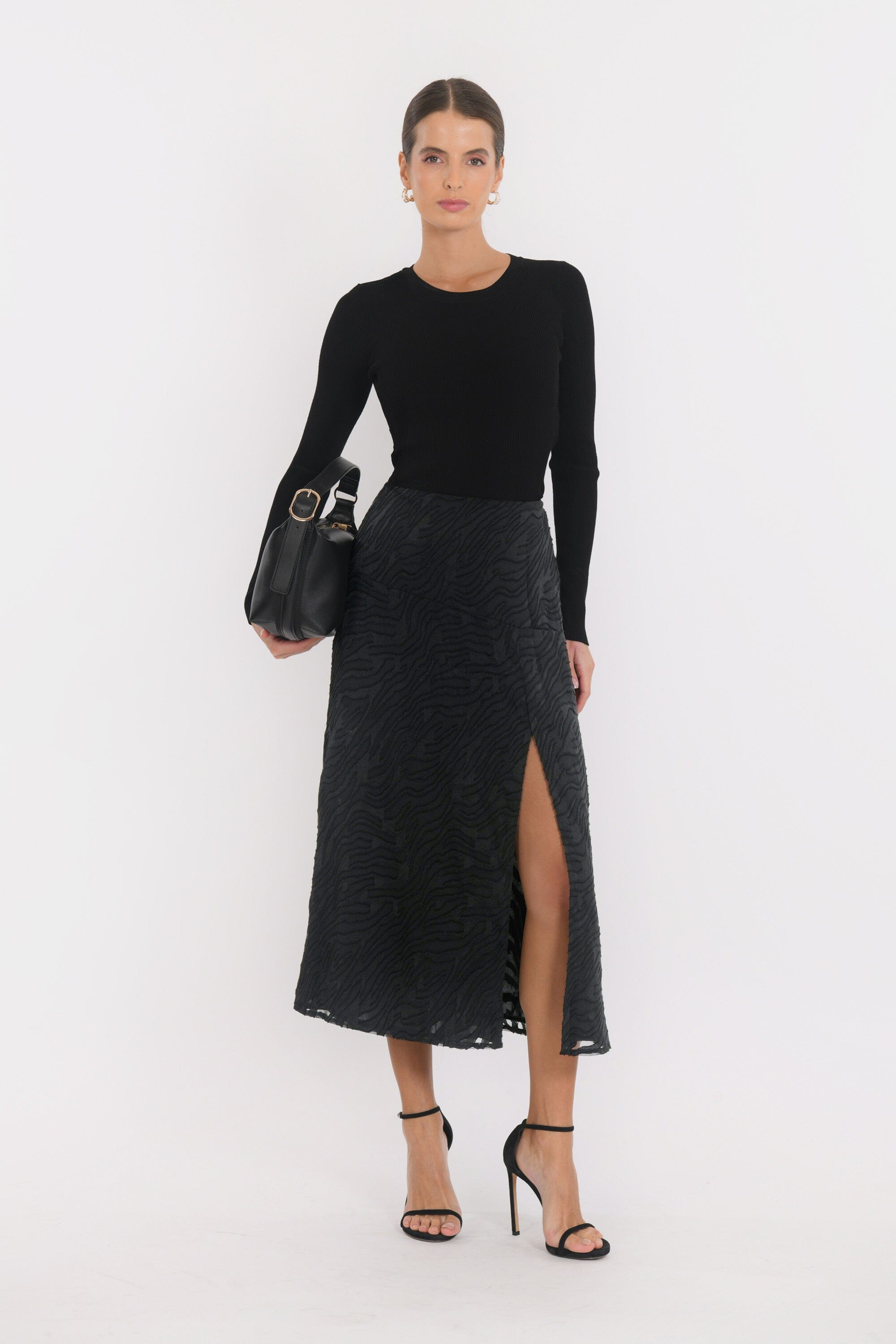 JUPE MIDI - BENNY - NOIR JUPE NEW KOOKAI Mode Kookai