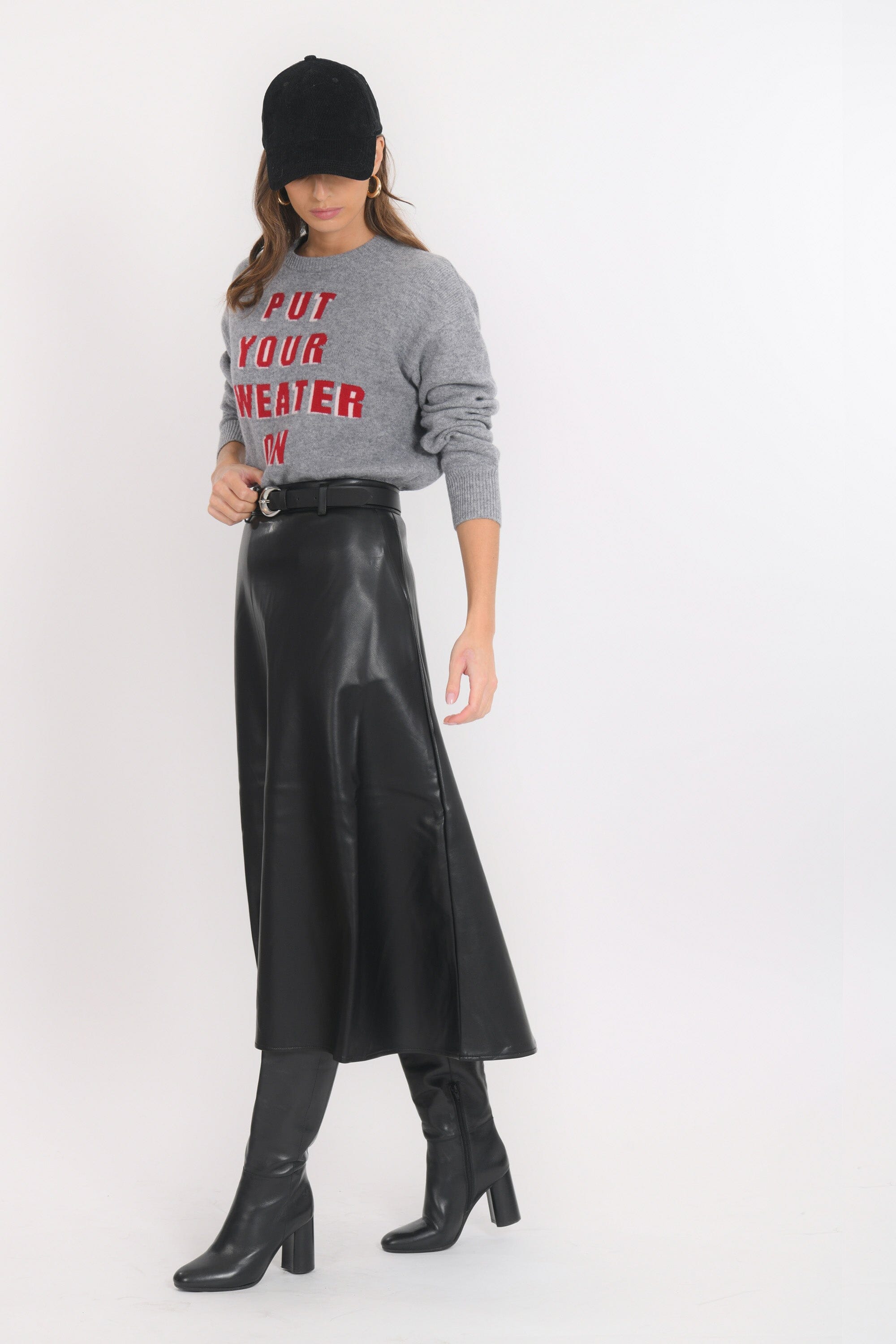 JUPE MIDI - BEVERLY - NOIR JUPE NEW KOOKAI Mode Kookai