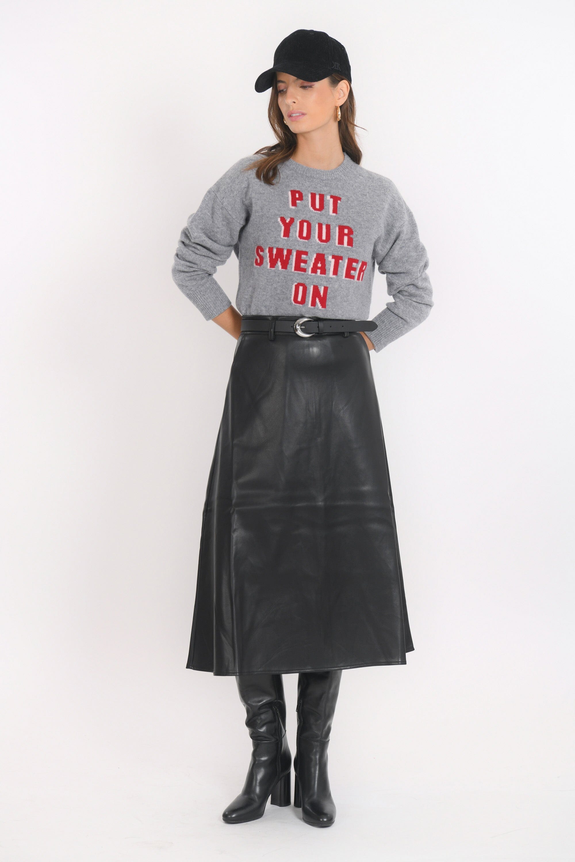 JUPE MIDI - BEVERLY - NOIR JUPE NEW KOOKAI Mode Kookai