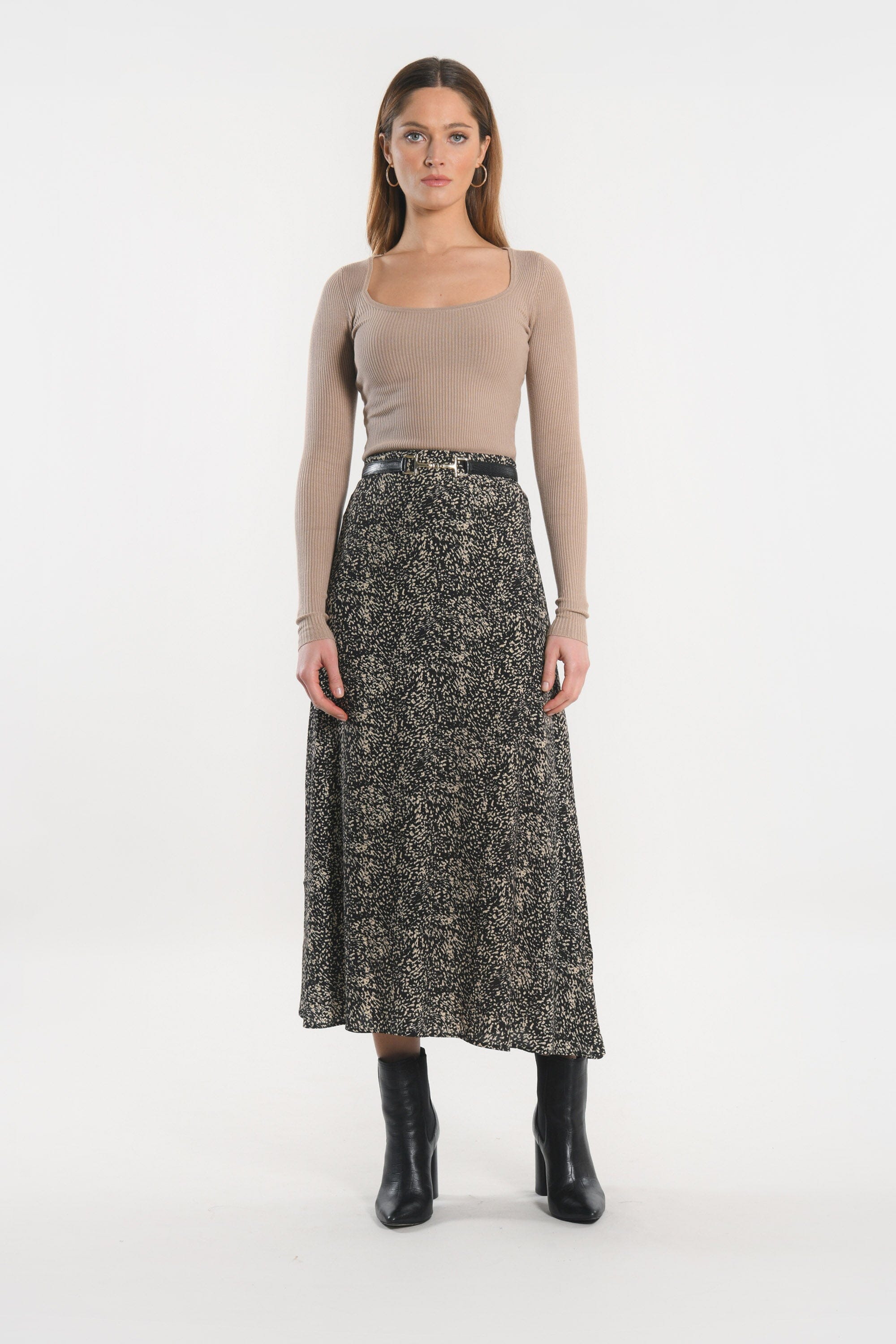 JUPE MIDI - BIANCA - NOIR JUPE KOOKAI Mode Kookai
