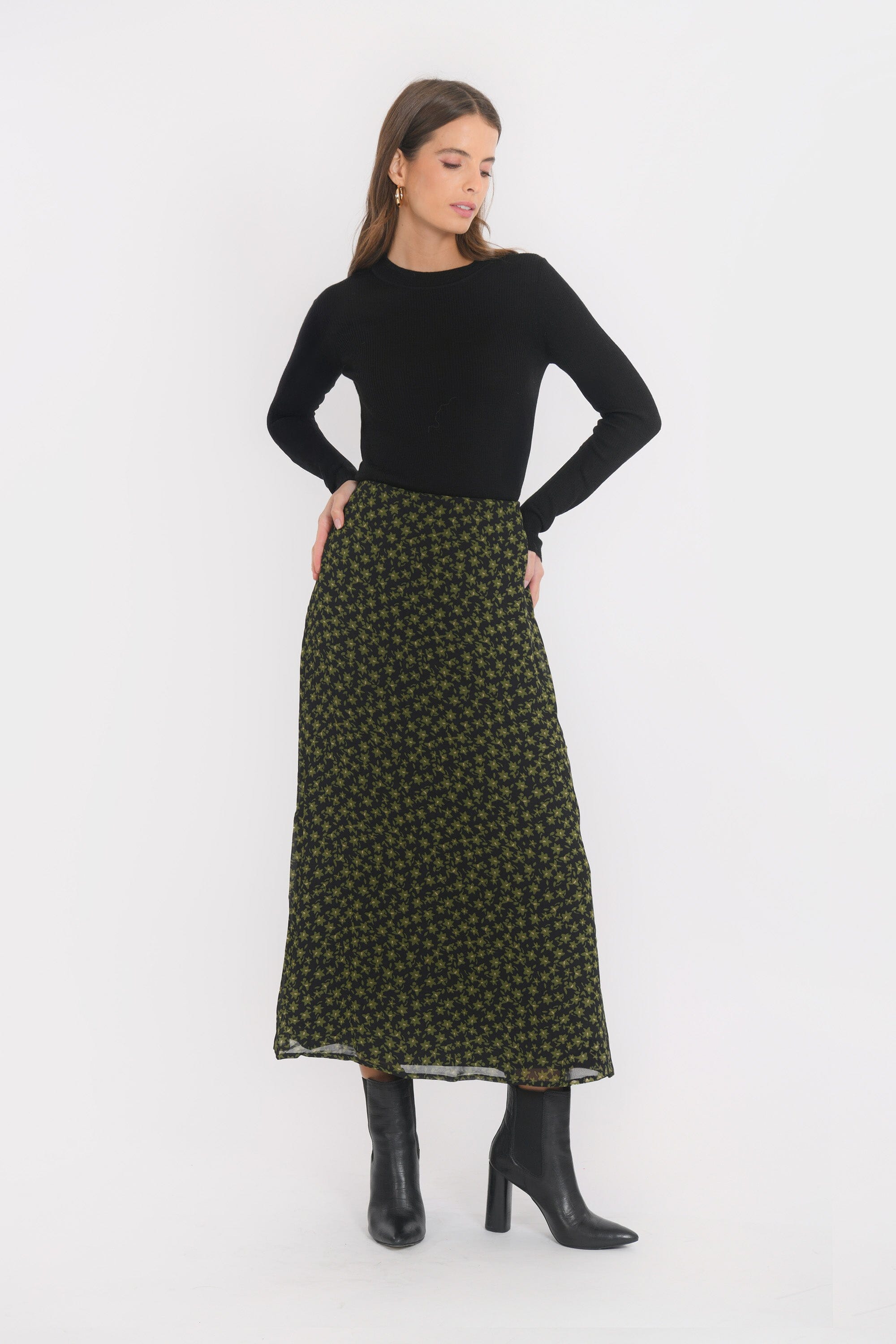 JUPE MIDI - BILITIS - NOIR JUPE NEW KOOKAI Mode Kookai