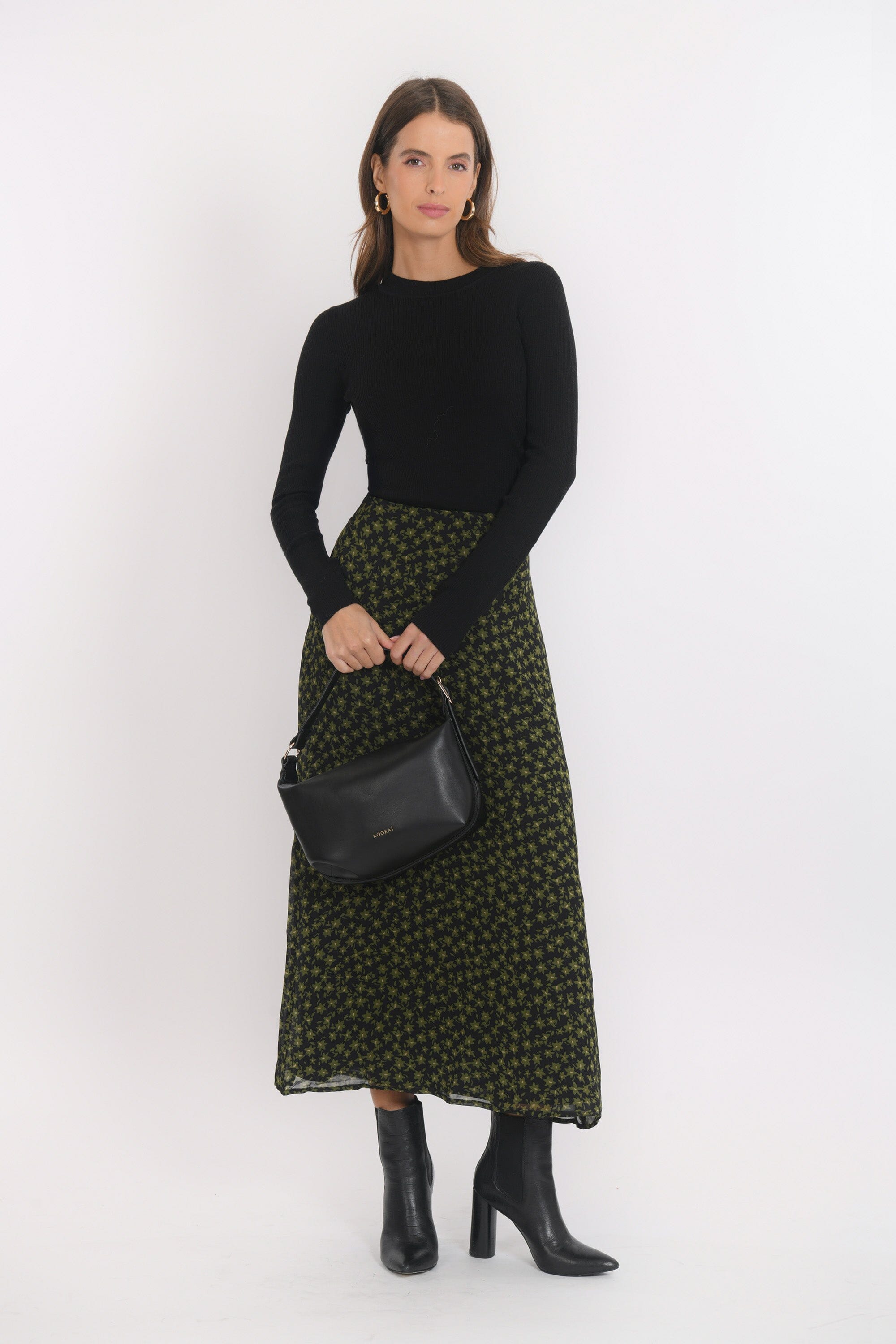 JUPE MIDI - BILITIS - NOIR JUPE NEW KOOKAI Mode Kookai