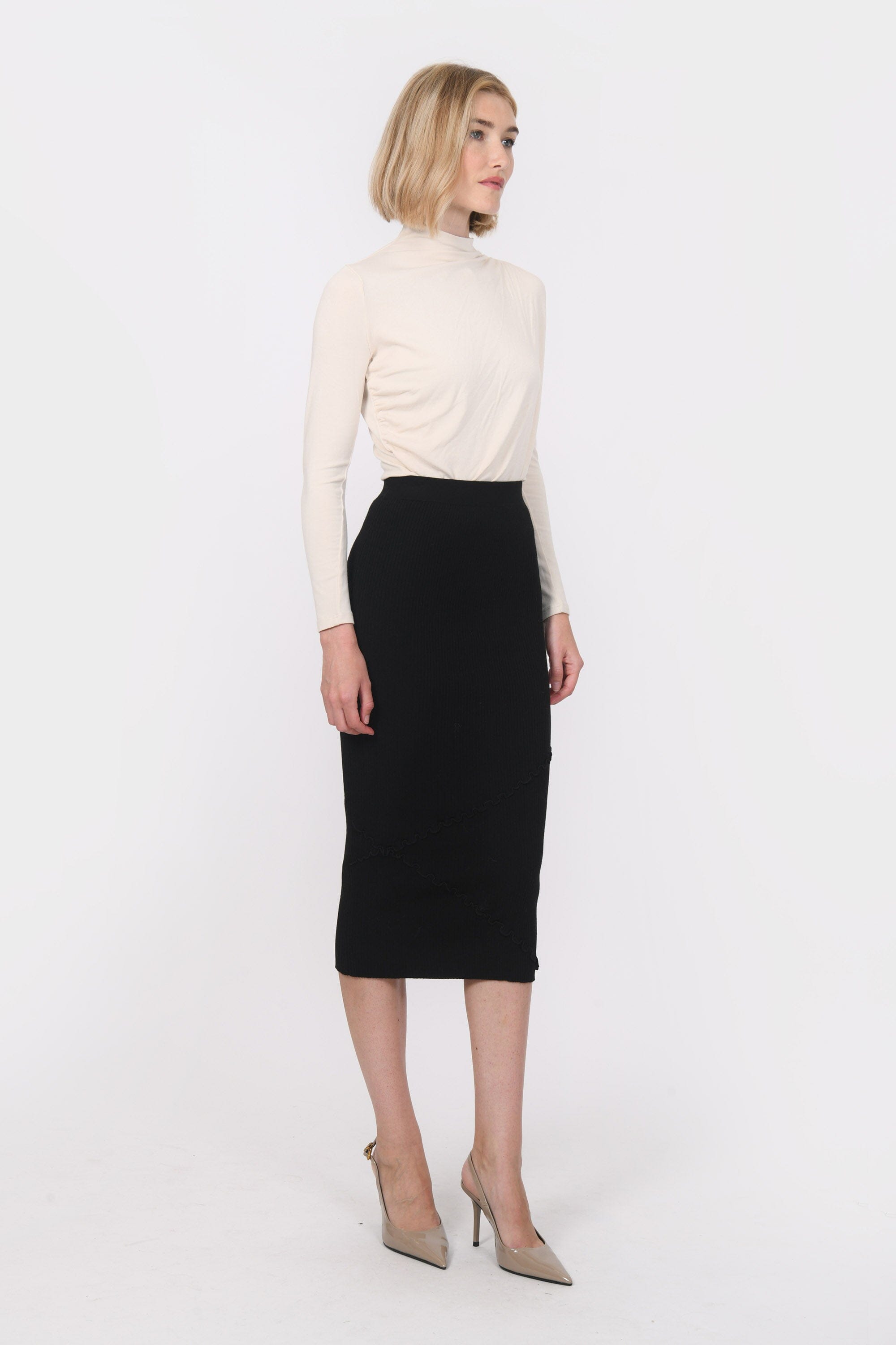 JUPE MIDI - BITSU - NOIR JUPE NEW KOOKAI Mode Kookai