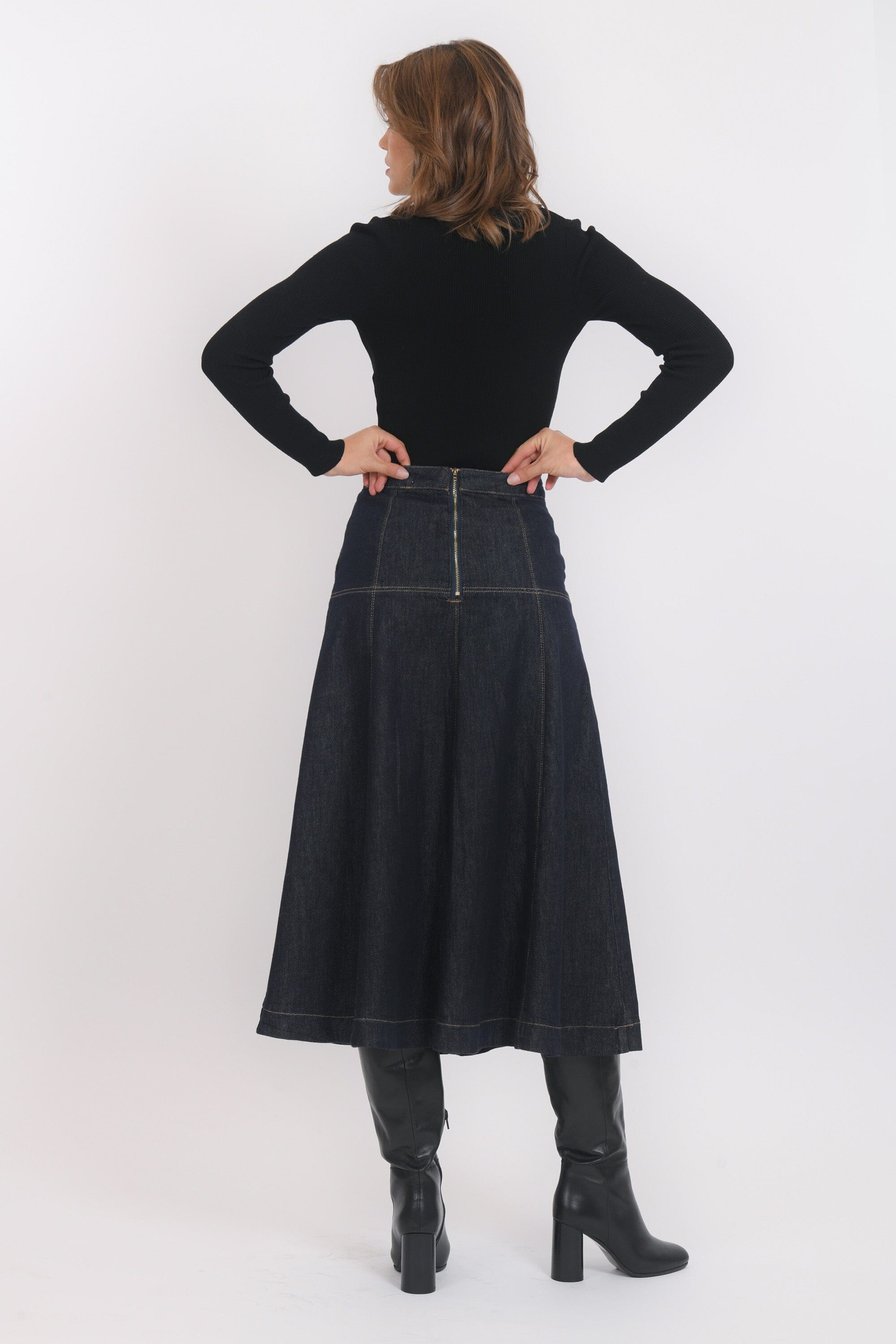 JUPE MIDI - BRIANNA - BRUT JUPE SPORTWEAR NEW KOOKAI Mode Kookai