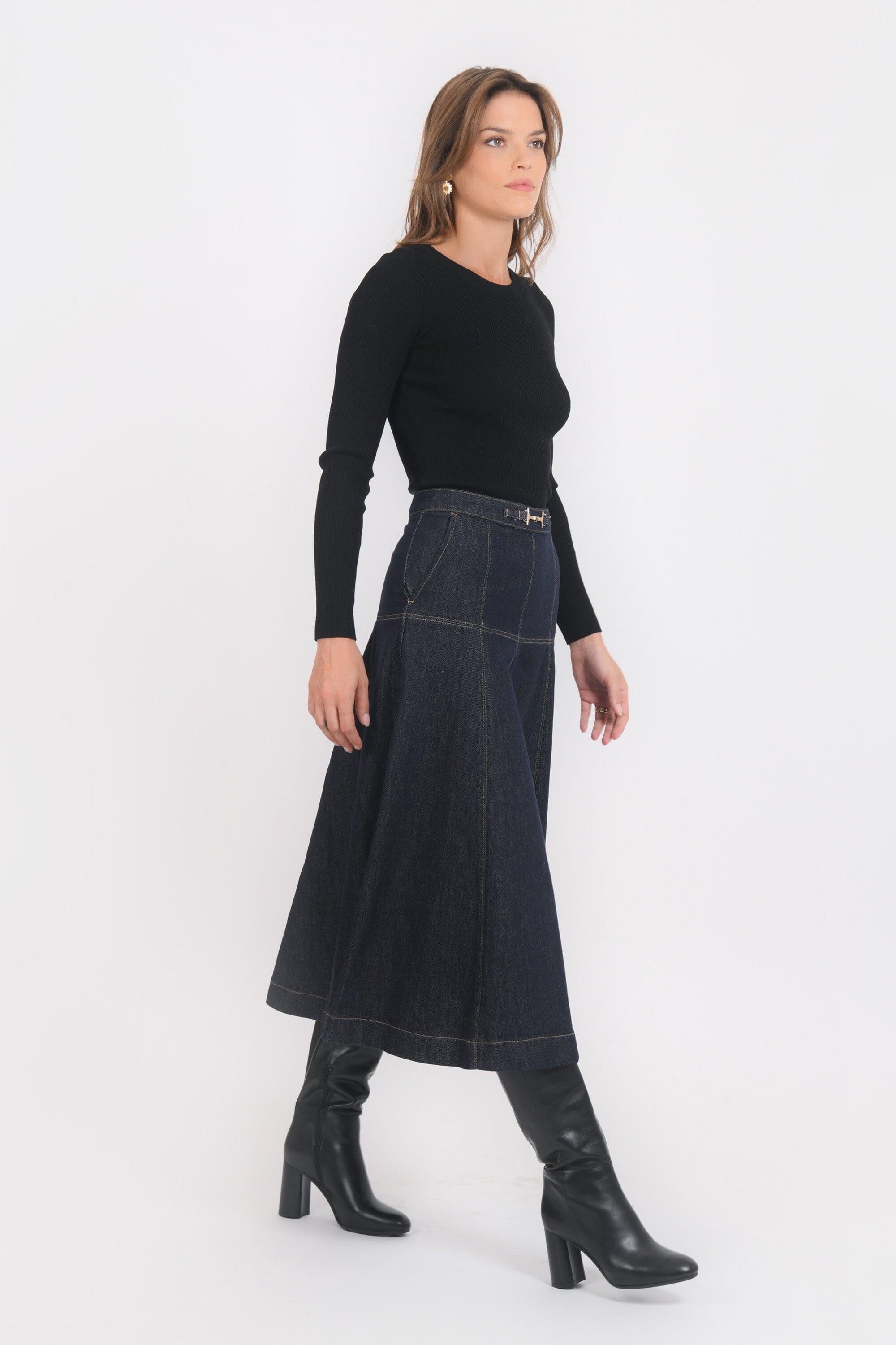JUPE MIDI - BRIANNA - BRUT JUPE SPORTWEAR NEW KOOKAI Mode Kookai