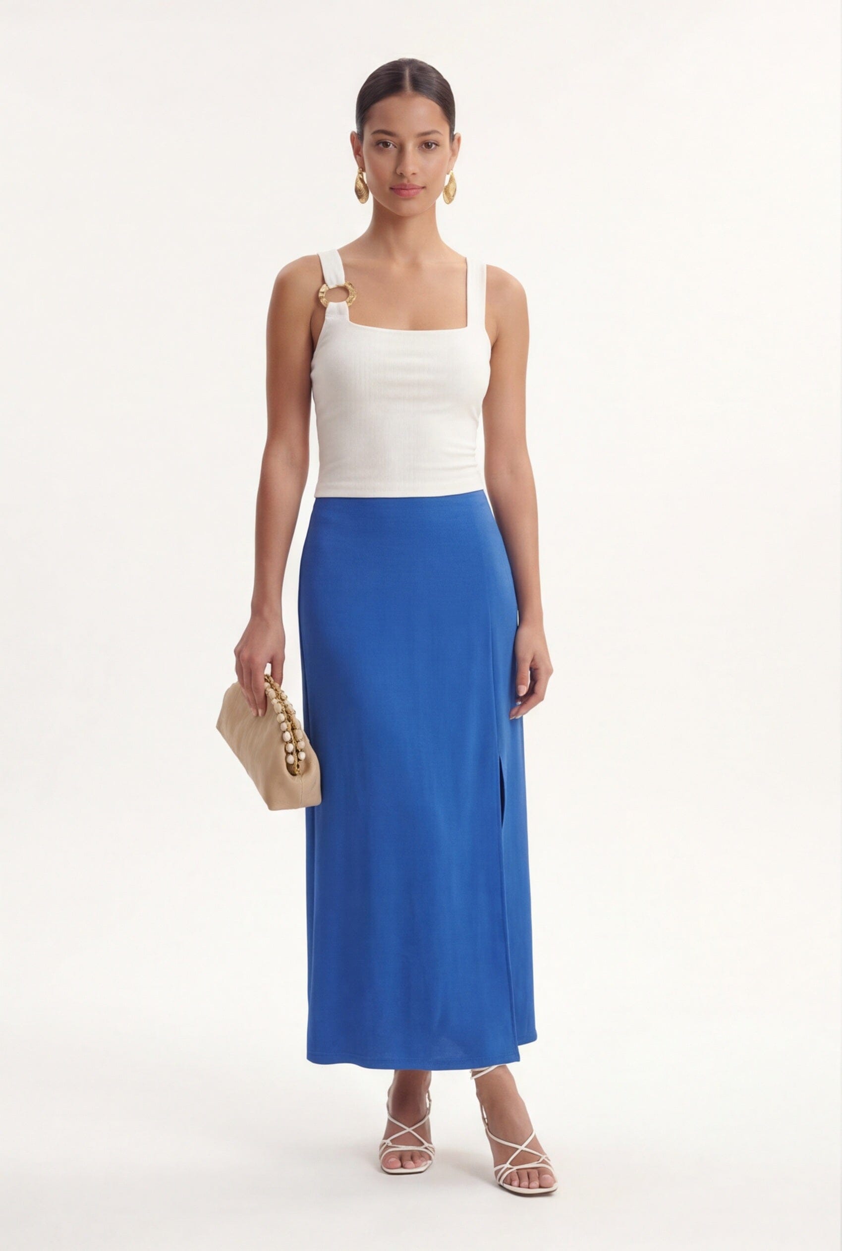 JUPE MIDI - CANDY - COBALT JUPE NEW KOOKAI Mode Kookai