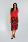 JUPE MIDI CARMEN NOIR/ROUGE JUPE KOOKAI Mode Kookai