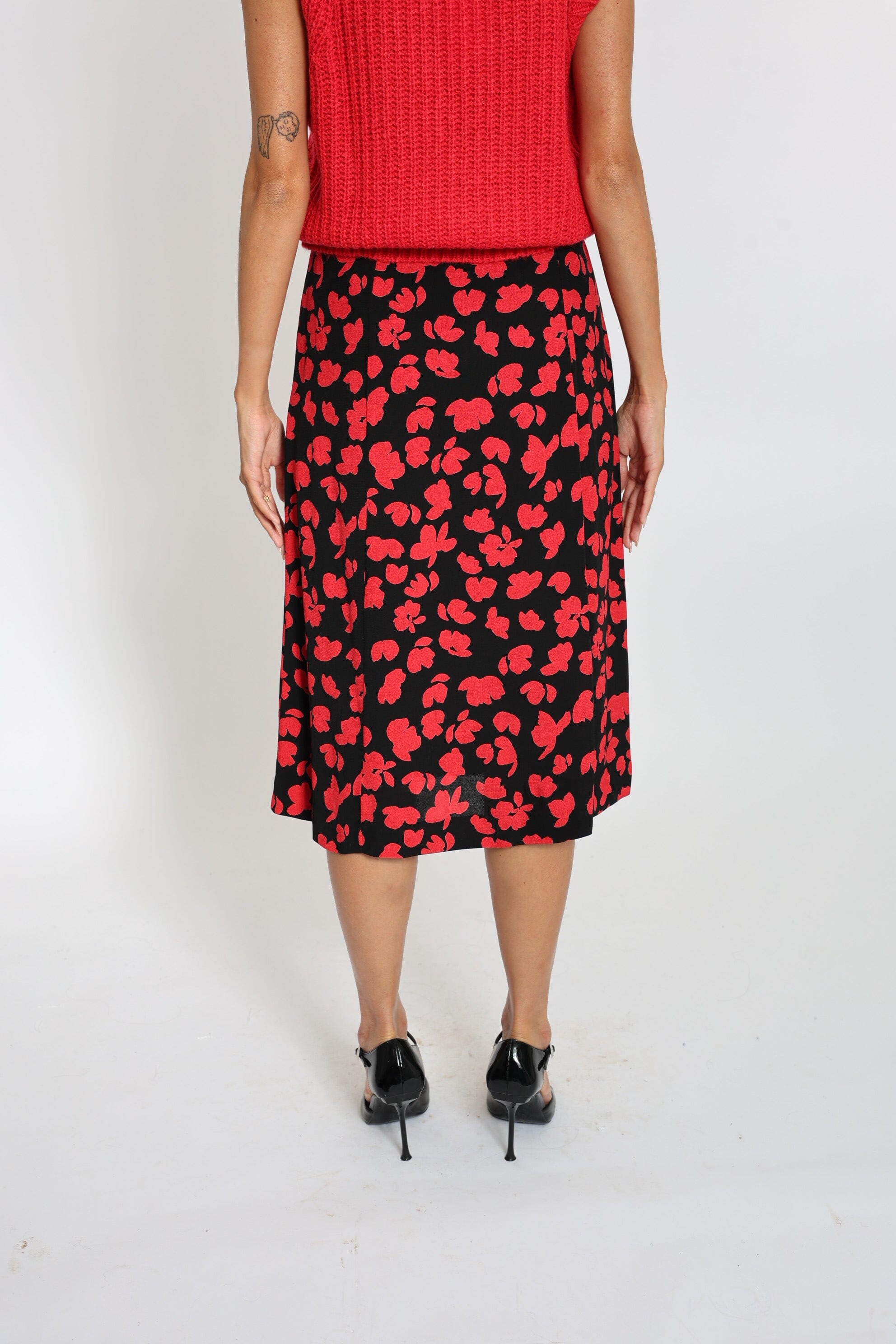 JUPE MIDI CARMEN NOIR/ROUGE JUPE KOOKAI Mode Kookai