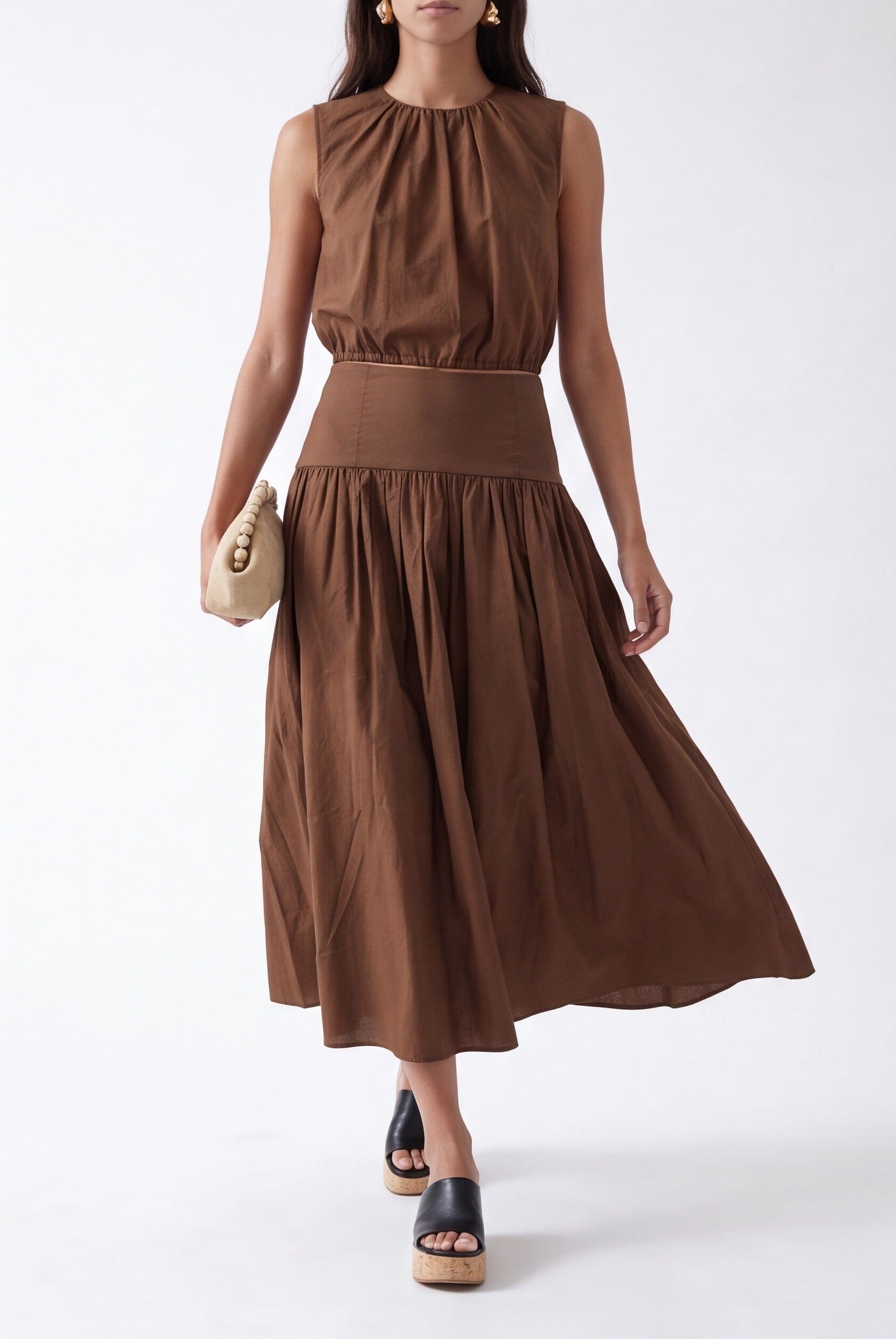 JUPE MIDI - CELIA - CHOCOLAT JUPE NEW KOOKAI Mode Kookai