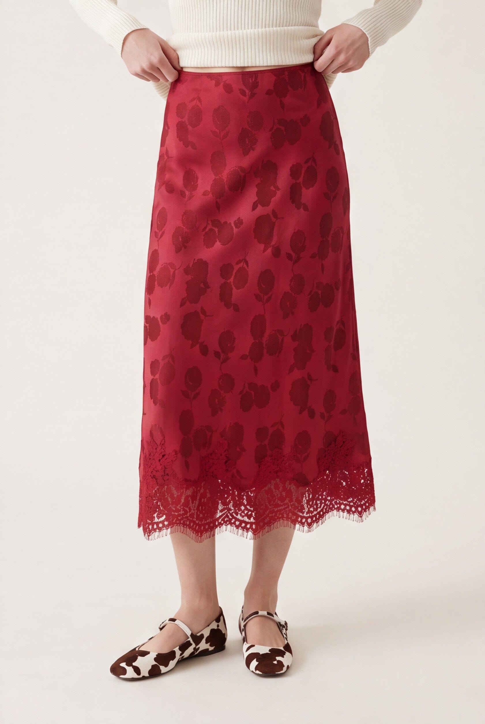 JUPE MIDI - DEBBIE - ROUGE JUPE NEW KOOKAI Mode Kookai