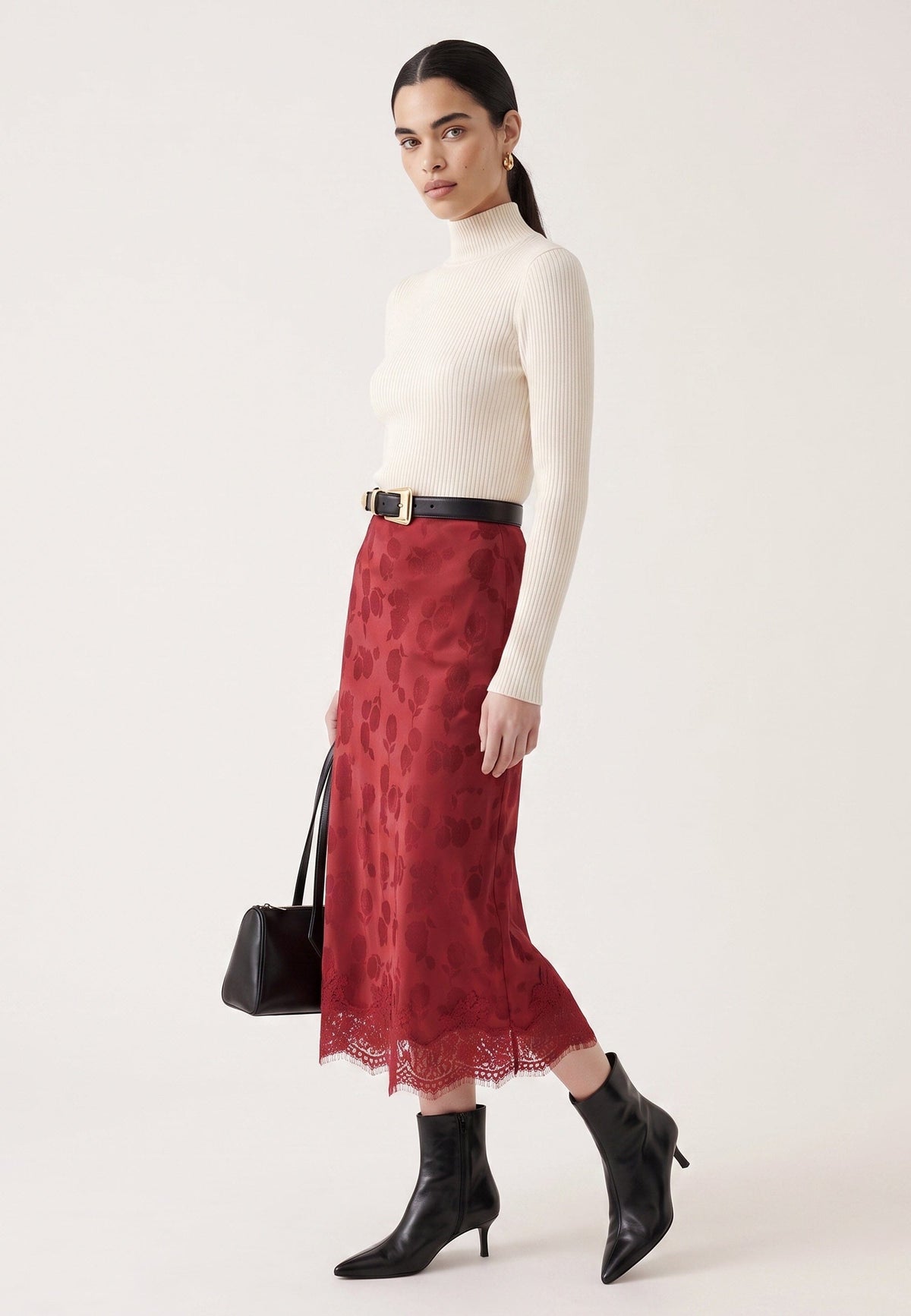 JUPE MIDI - DEBBIE - ROUGE JUPE NEW KOOKAI Mode Kookai